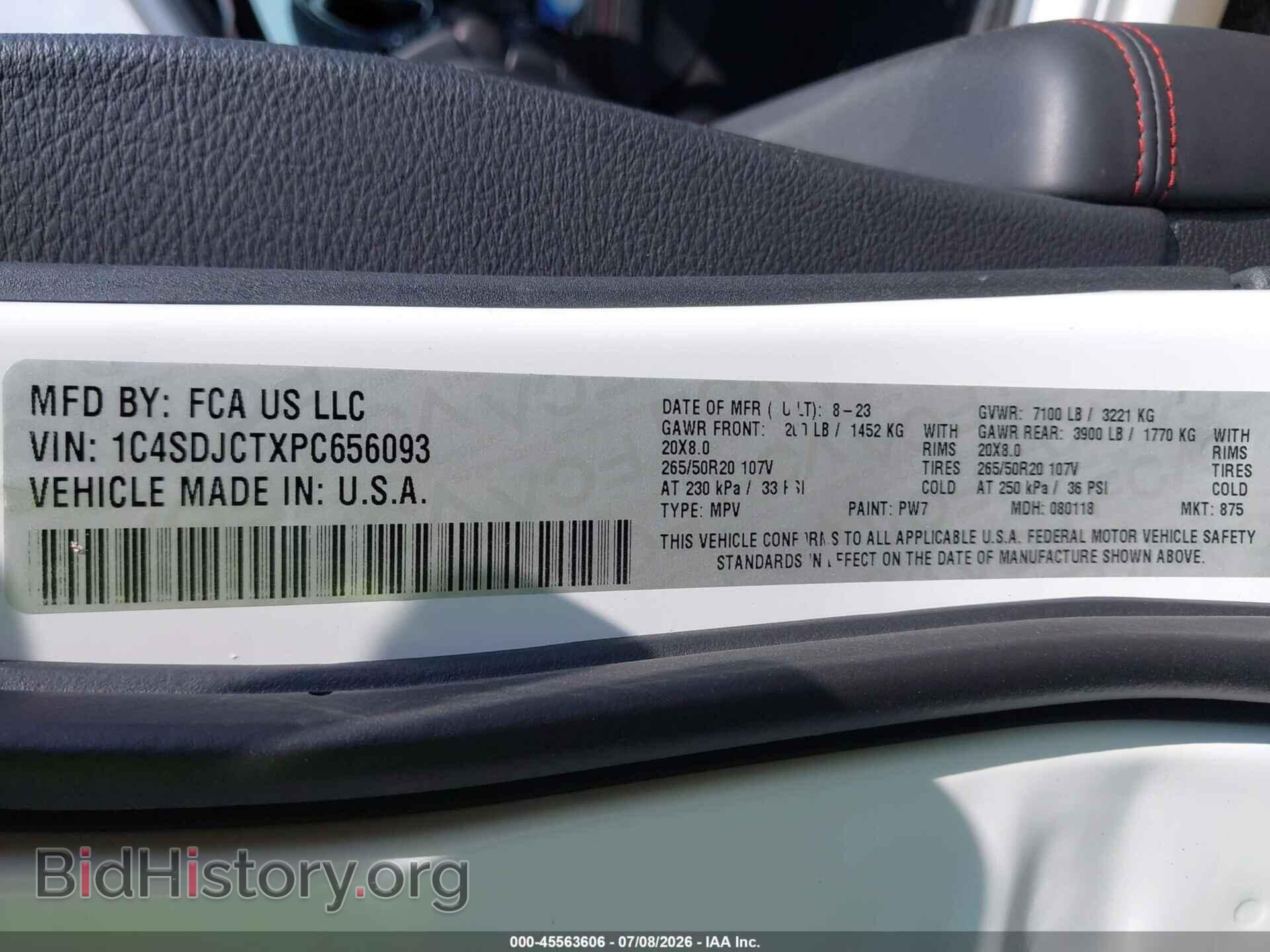 2023 DODGE DURANGO - VIN: 1C4SDJCTXPC656093 - Photo 9