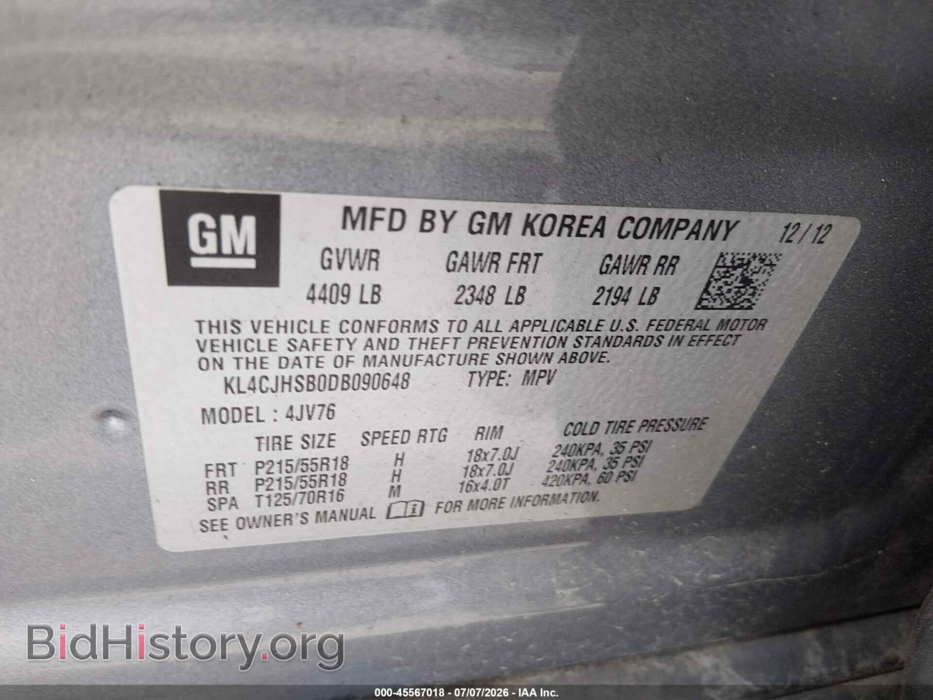 2013 BUICK ENCORE - VIN: KL4CJHSB0DB090648 - Photo 9