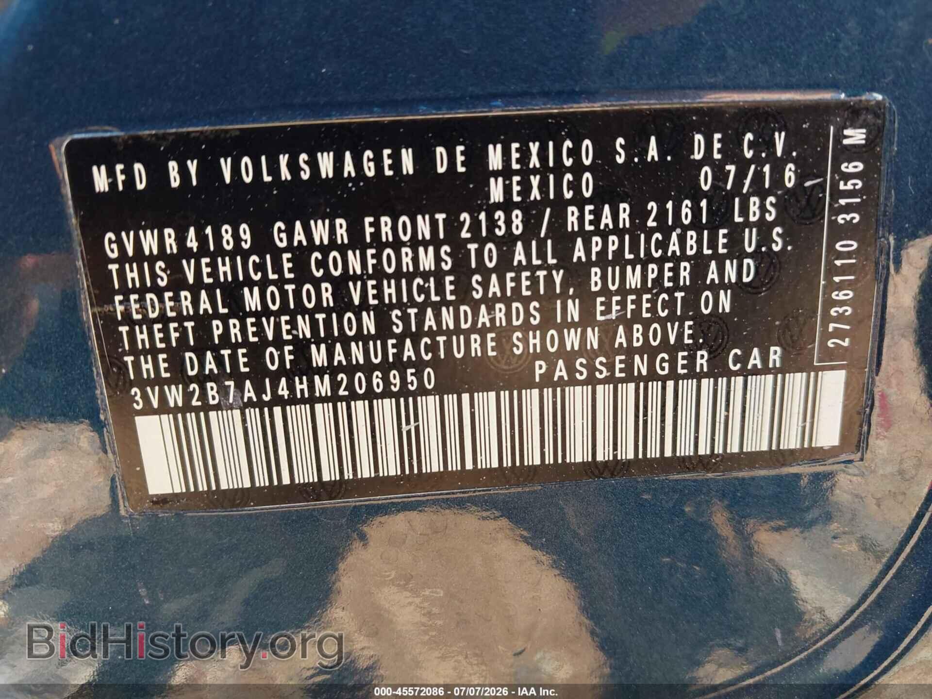 2017 VOLKSWAGEN JETTA - VIN: 3VW2B7AJ4HM206950 - Фото 9