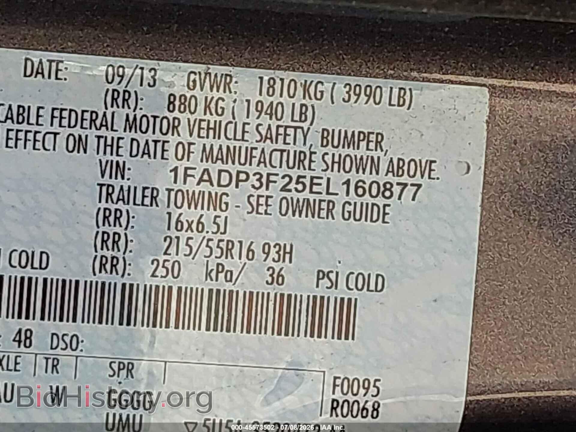 2014 FORD FOCUS - VIN: 1FADP3F25EL160877 - Photo 9