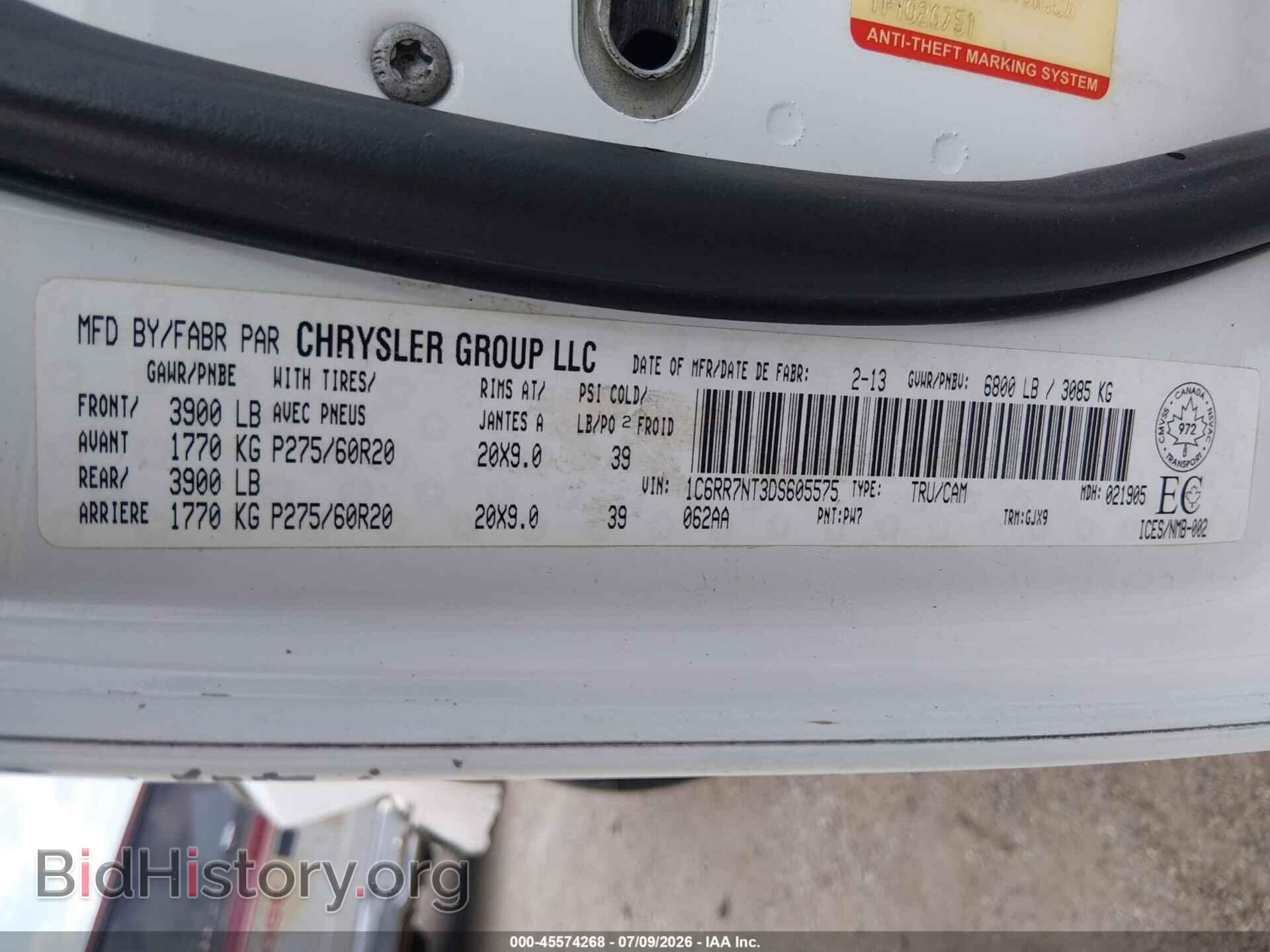 2013 RAM 1500 - VIN: 1C6RR7NT3DS605575 - Photo 9