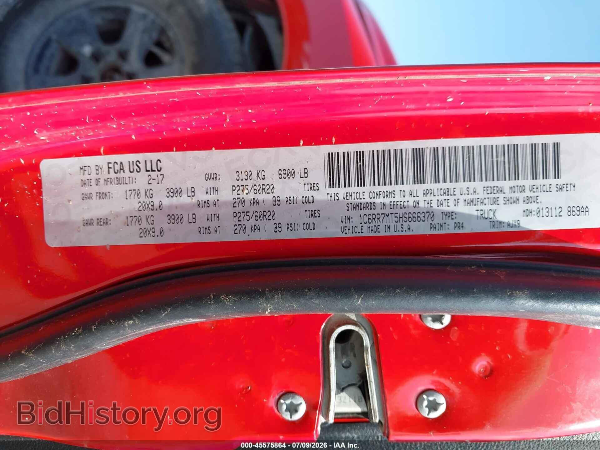 2017 RAM 1500 - VIN: 1C6RR7MT5HS666370 - Фото 9