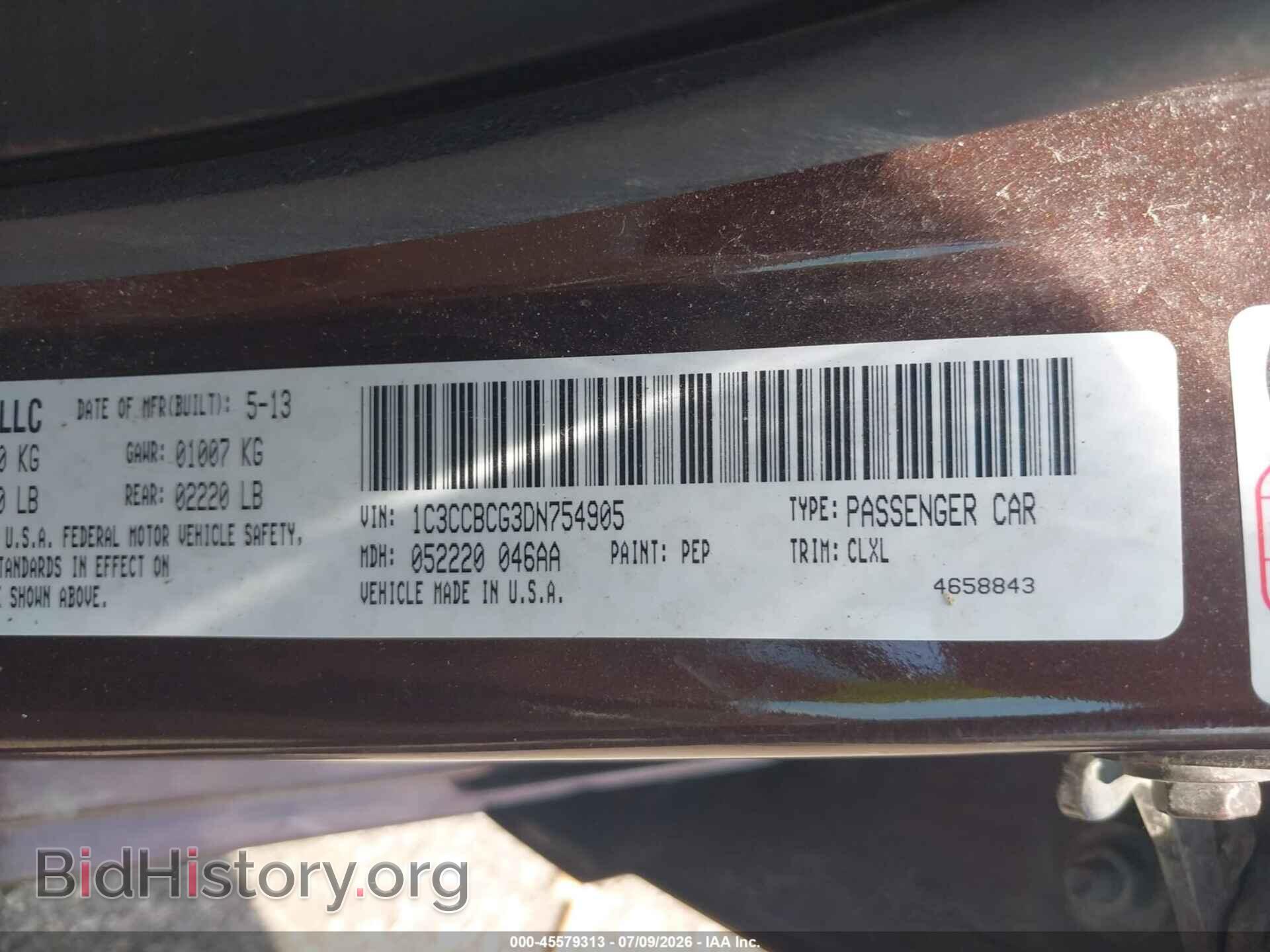 2013 CHRYSLER 200 - VIN: 1C3CCBCG3DN754905 - Photo 9