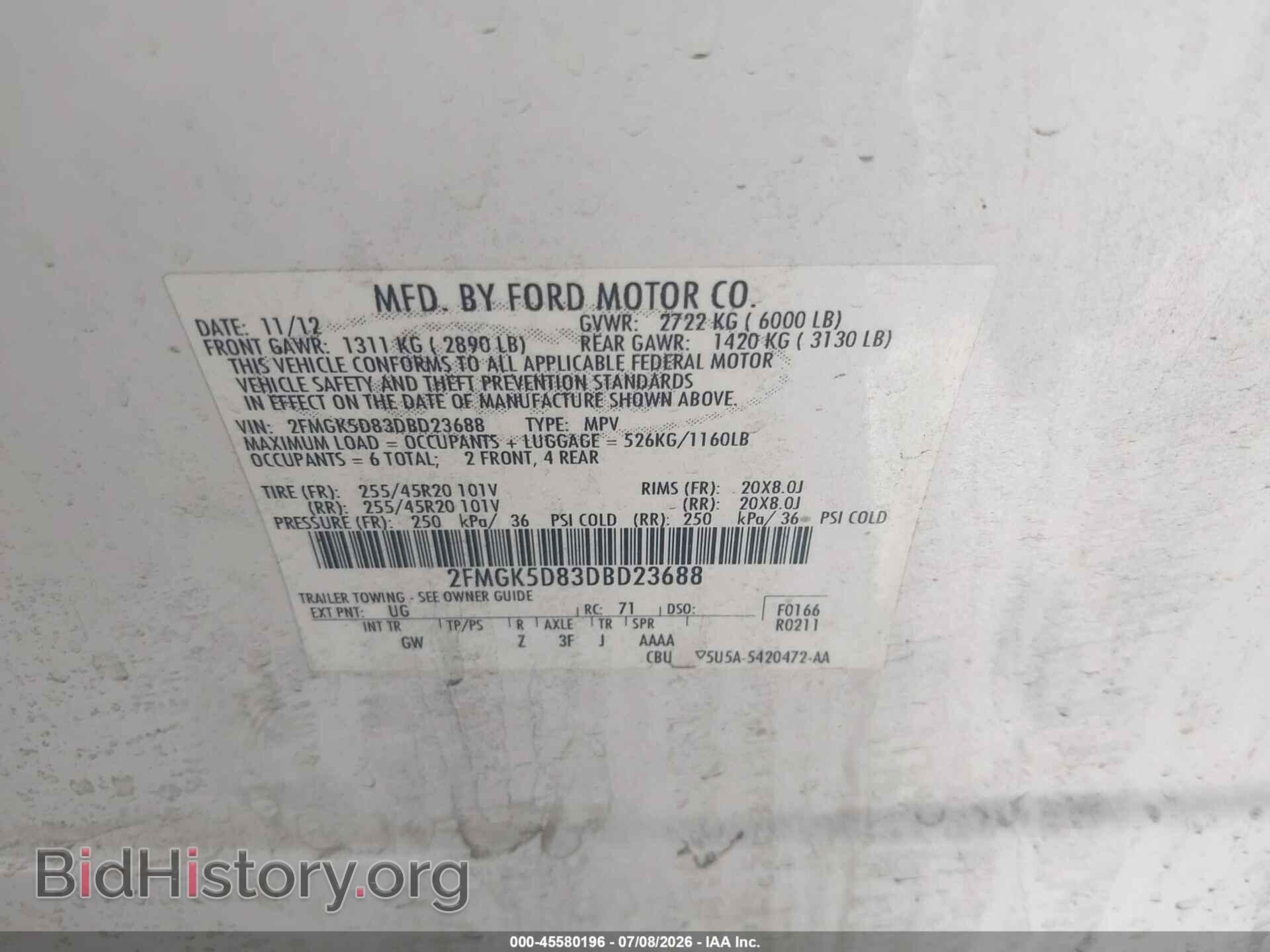 2013 FORD FLEX - VIN: 2FMGK5D83DBD23688 - Photo 9
