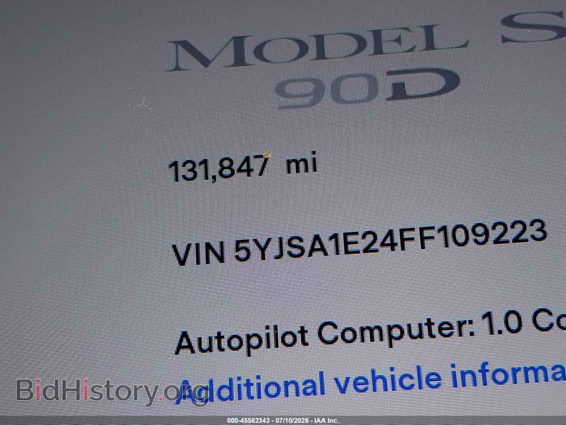 2015 TESLA MODEL S - VIN: 5YJSA1E24FF109223 - Photo 7