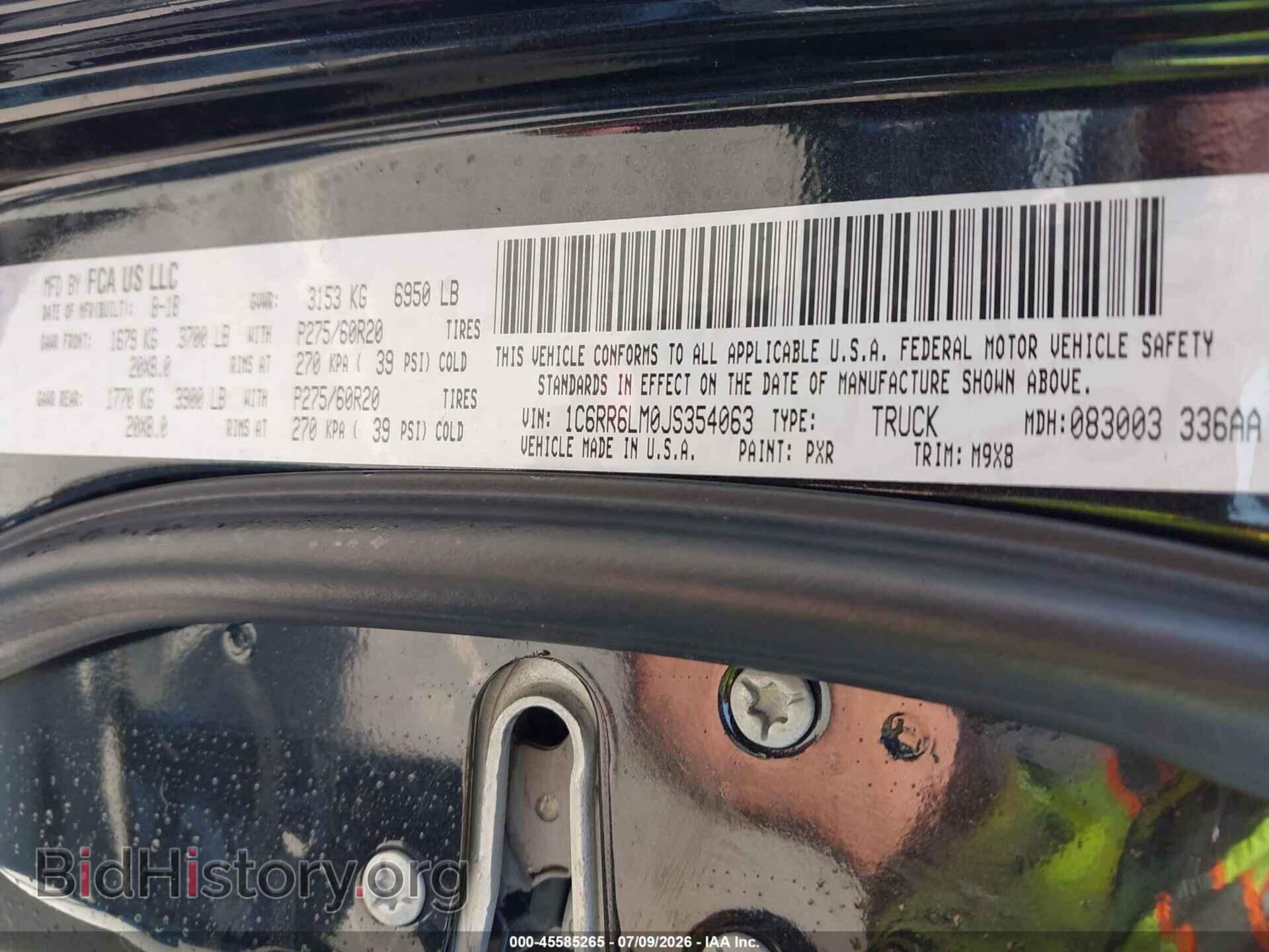 2018 RAM 1500 - VIN: 1C6RR6LM0JS354063 - Фото 9