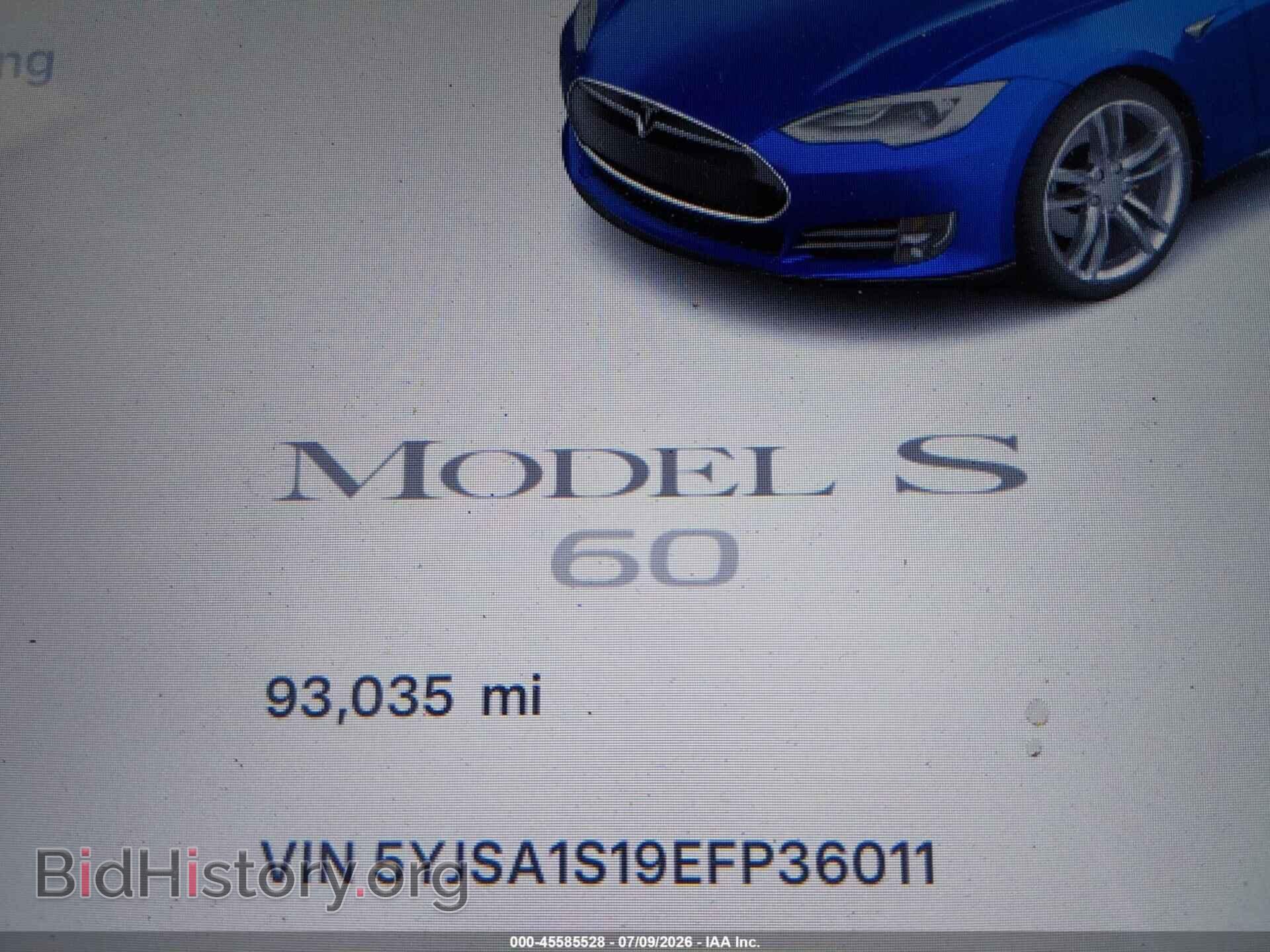 2014 TESLA MODEL S - VIN: 5YJSA1S19EFP36011 - Photo 7