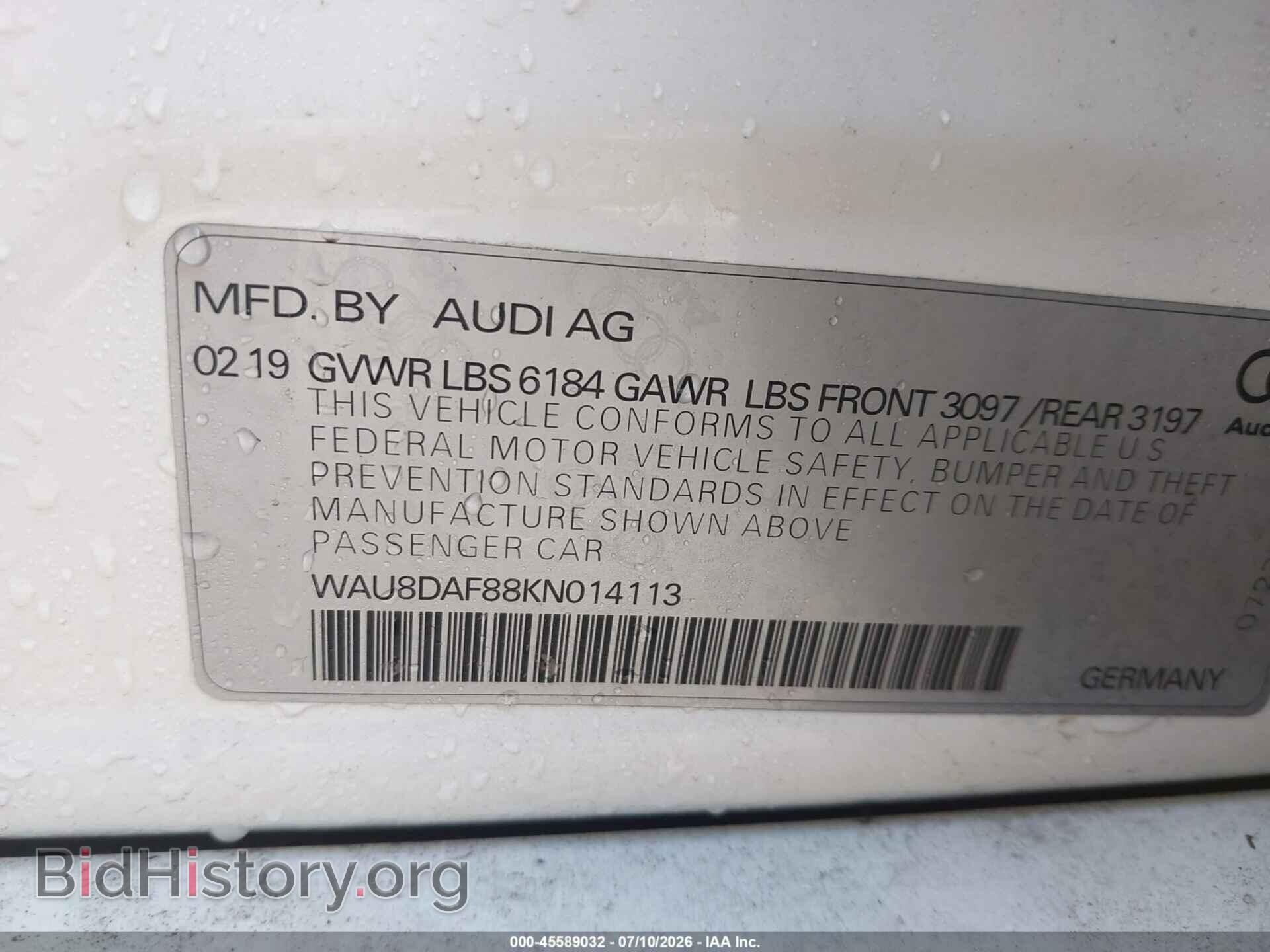 2019 AUDI A8 L - VIN: WAU8DAF88KN014113 - Photo 9