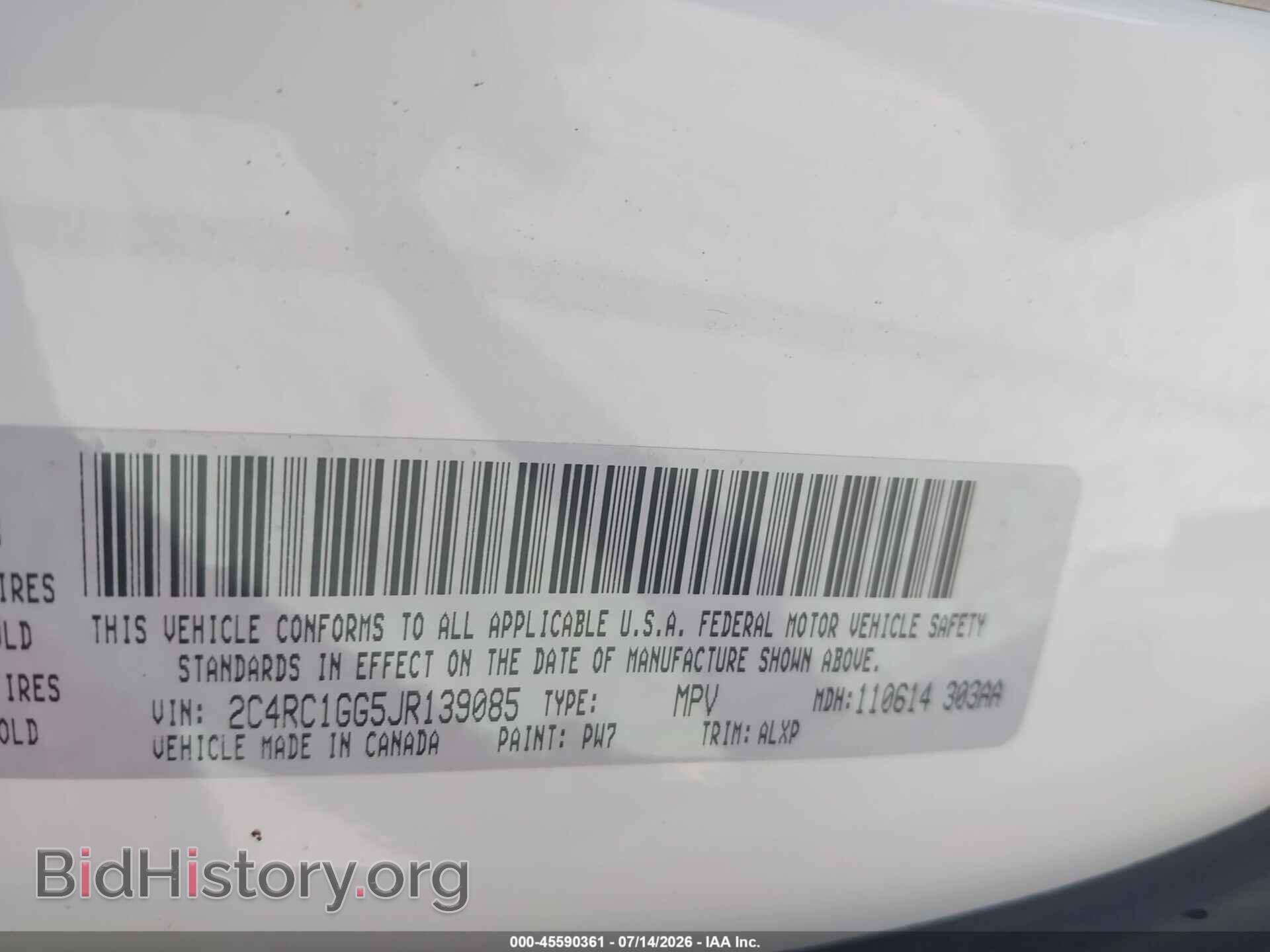 2018 CHRYSLER PACIFICA - VIN: 2C4RC1GG5JR139085 - Photo 9