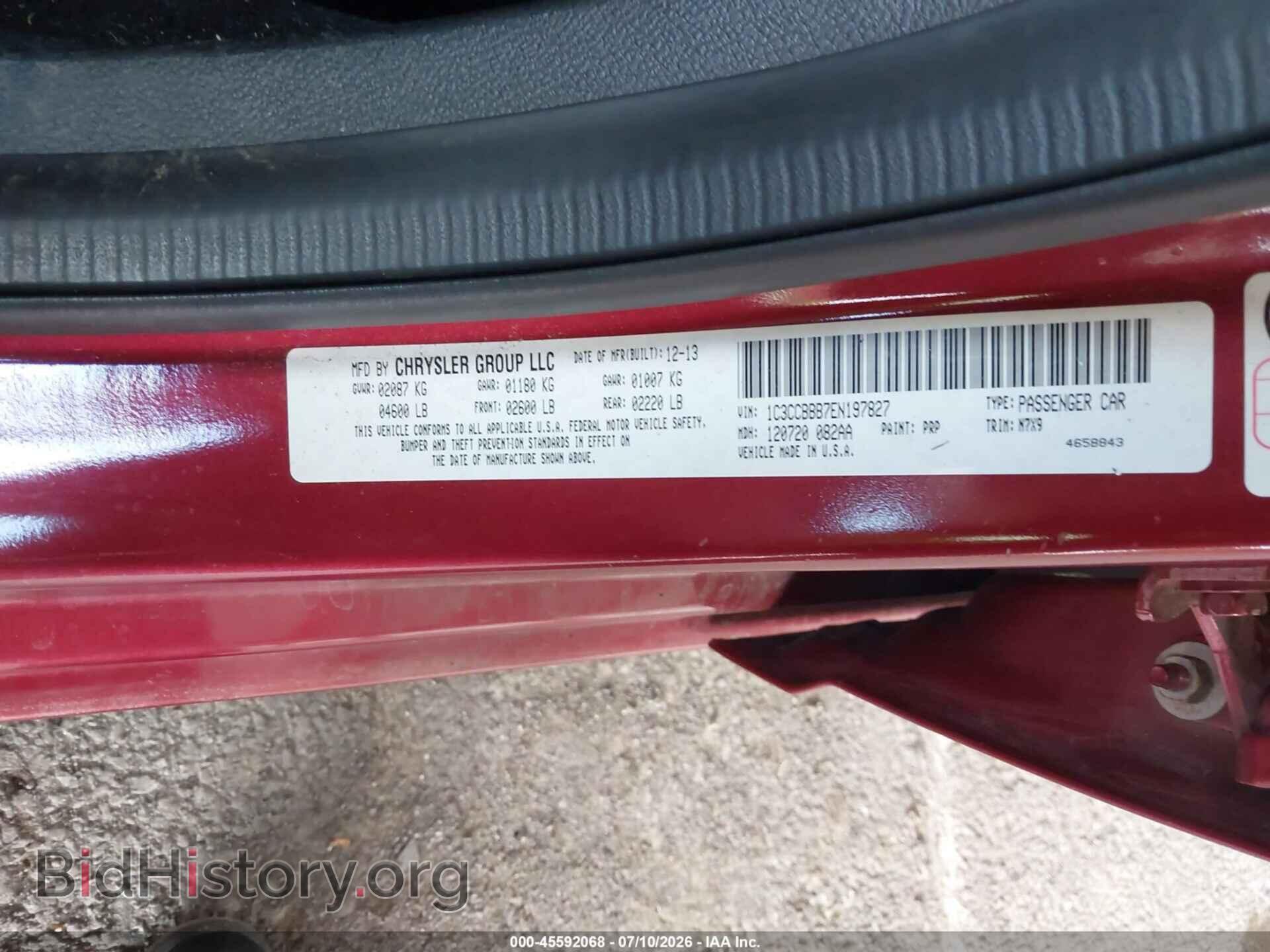 2014 CHRYSLER 200 - VIN: 1C3CCBBB7EN197827 - Photo 9