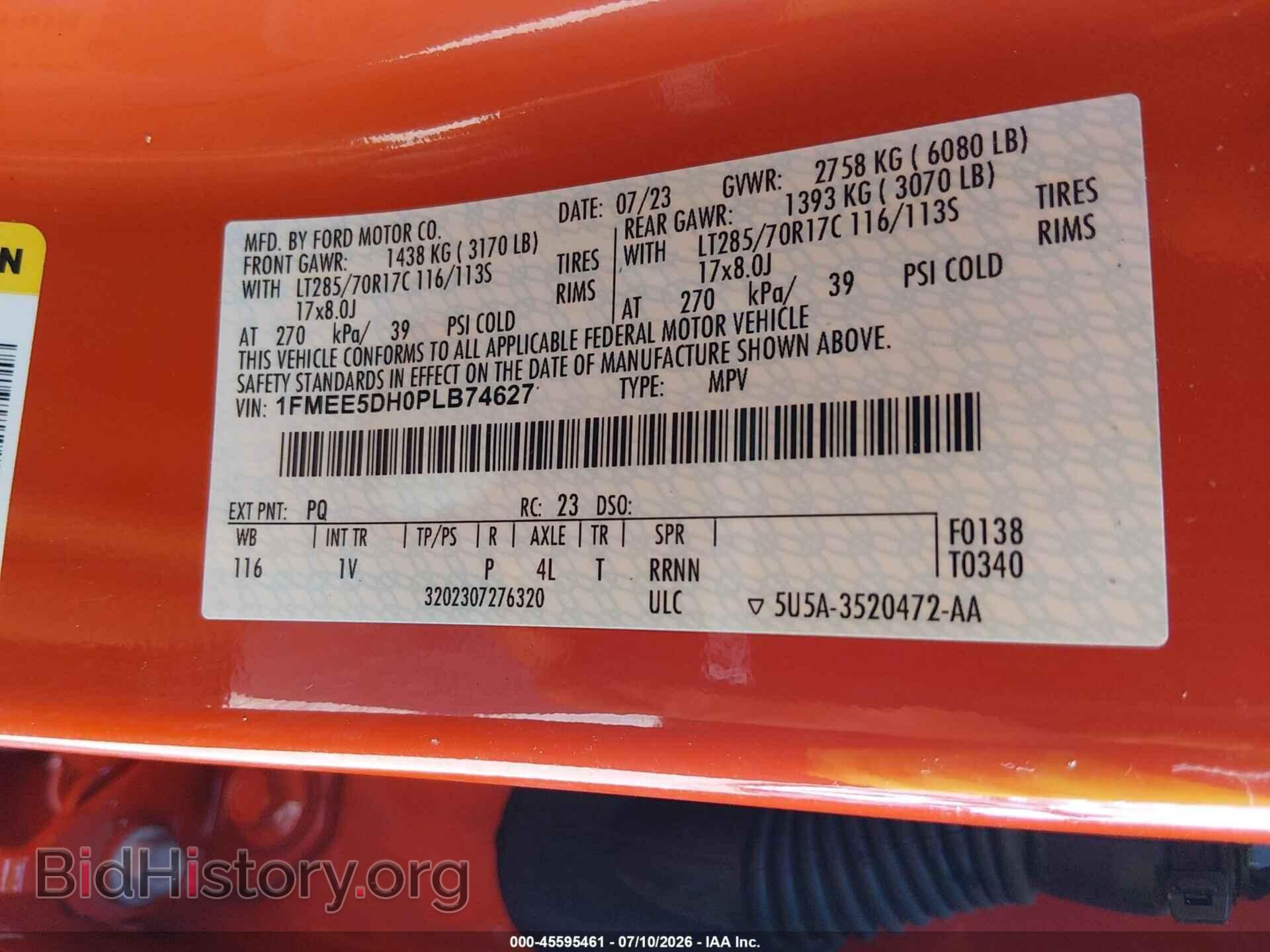 2023 FORD BRONCO - VIN: 1FMEE5DH0PLB74627 - Photo 9