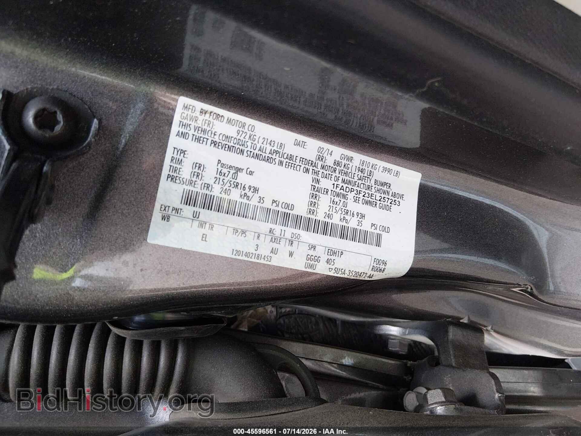 2014 FORD FOCUS - VIN: 1FADP3F23EL257253 - Photo 9
