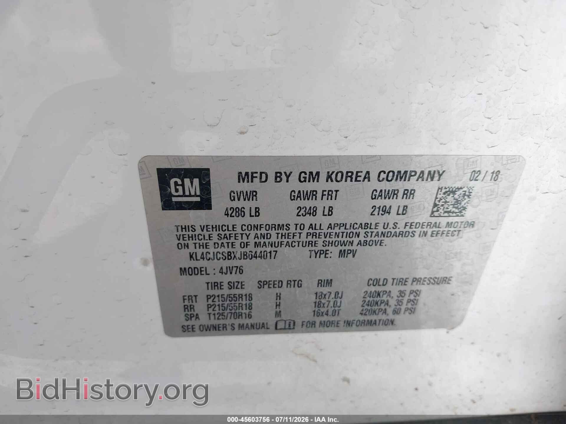 2018 BUICK ENCORE - VIN: KL4CJCSBXJB644017 - Photo 9