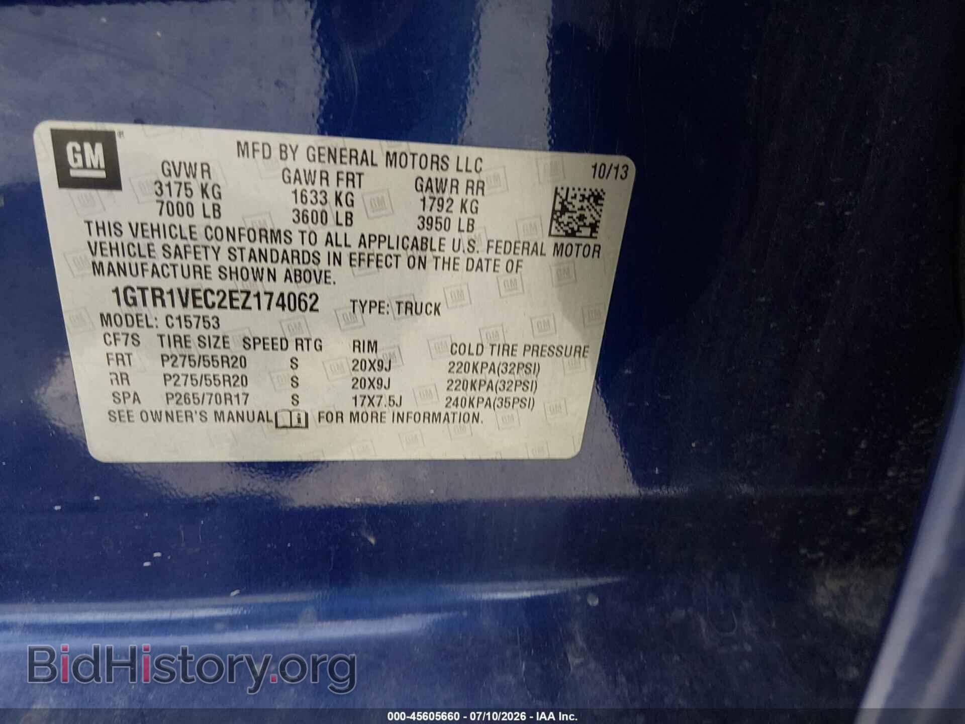 2014 GMC SIERRA 1500 - VIN: 1GTR1VEC2EZ174062 - Photo 9