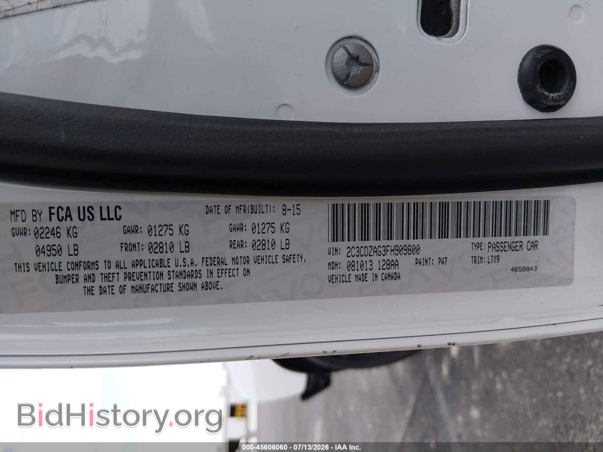 2015 DODGE CHALLENGER - VIN: 2C3CDZAG3FH909800 - Photo 9