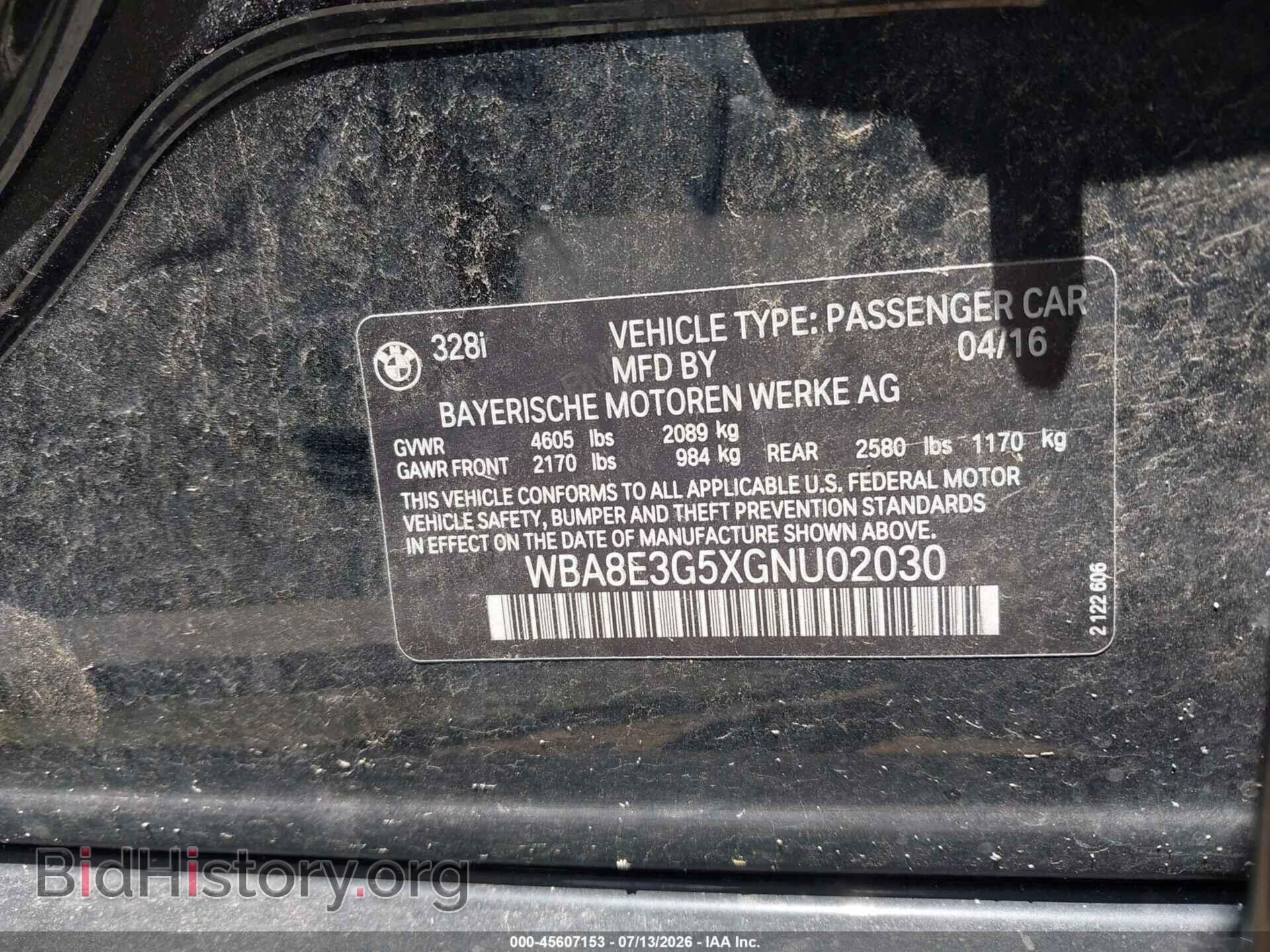 2016 BMW 328I - VIN: WBA8E3G5XGNU02030 - Фото 9