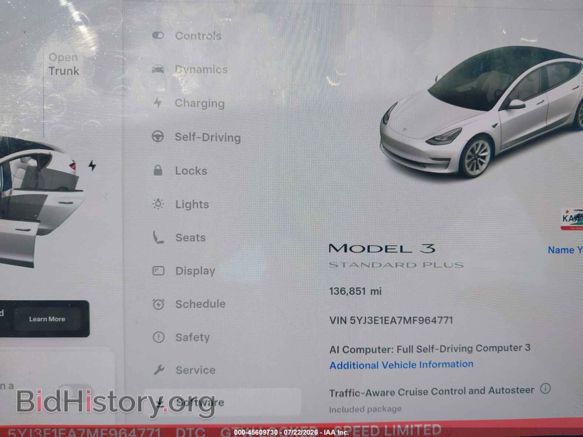 2021 TESLA MODEL 3 - VIN: 5YJ3E1EA7MF964771 - Photo 7