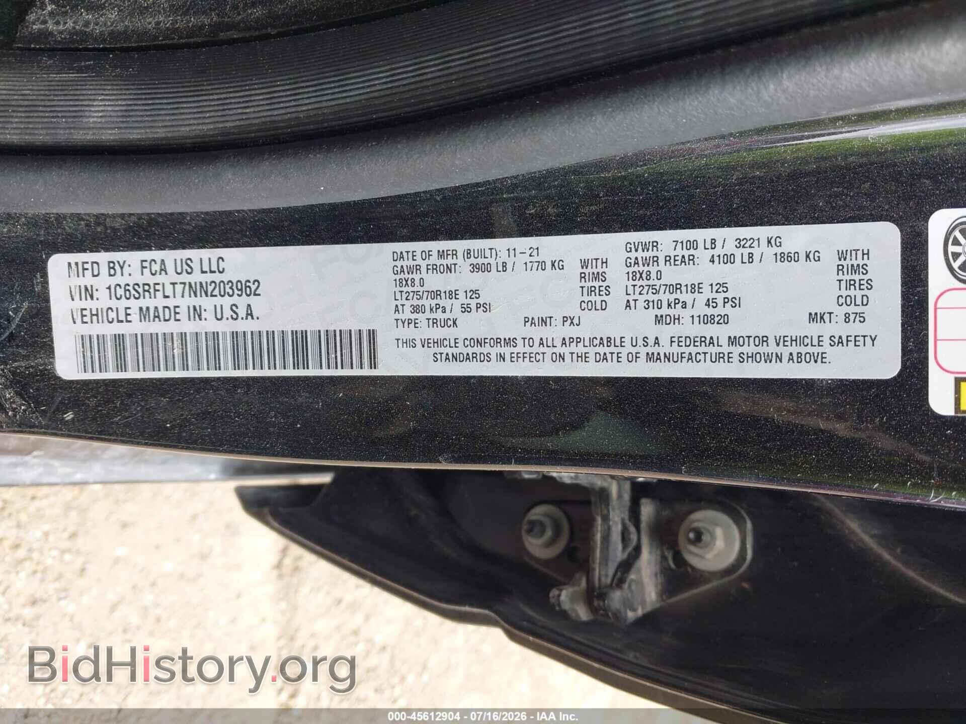 2022 RAM 1500 - VIN: 1C6SRFLT7NN203962 - Photo 9