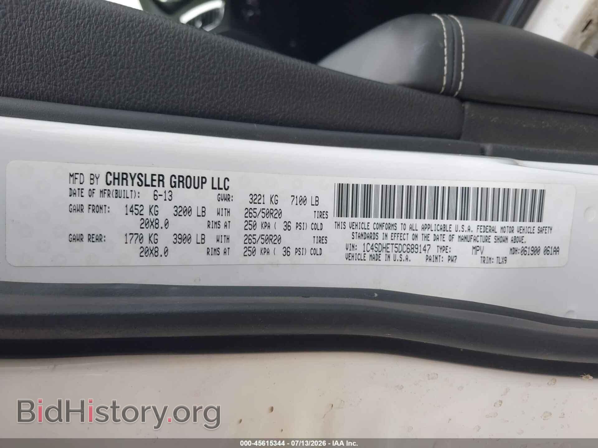 2013 DODGE DURANGO - VIN: 1C4SDHET5DC689147 - Фото 9