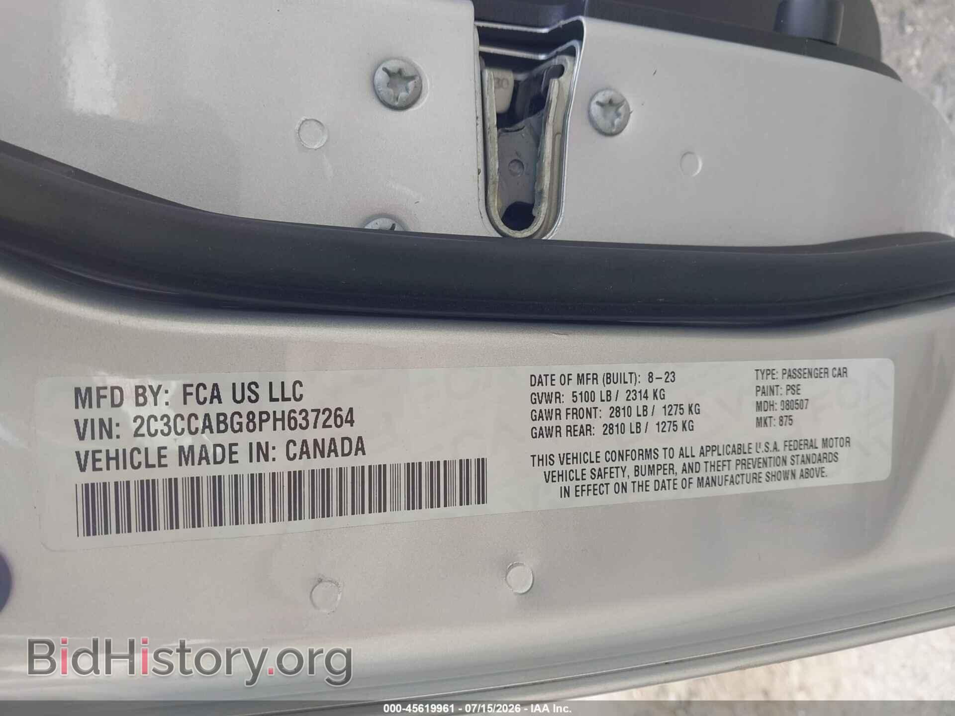 2023 CHRYSLER 300 - VIN: 2C3CCABG8PH637264 - Photo 9