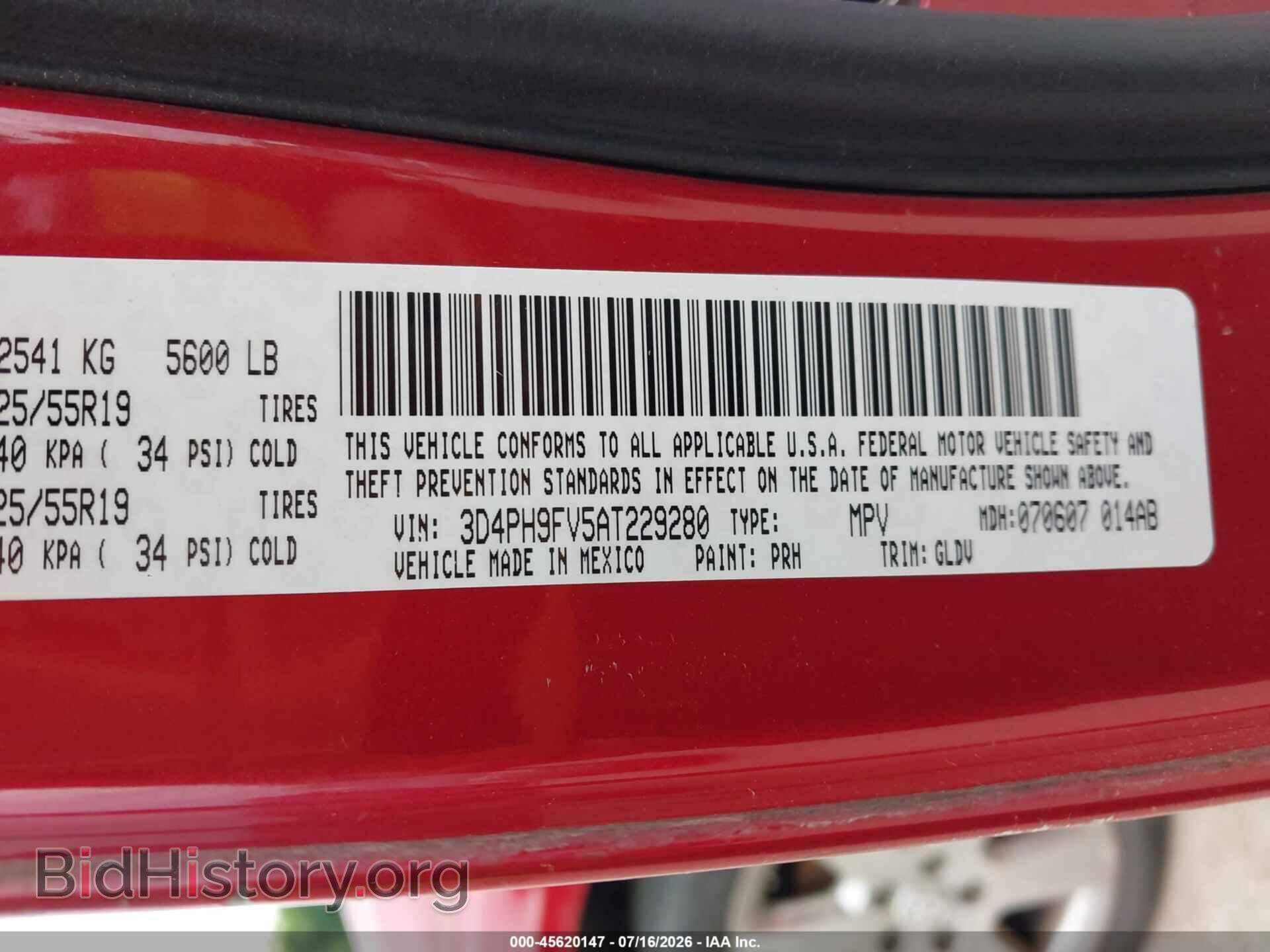 2010 DODGE JOURNEY - VIN: 3D4PH9FV5AT229280 - Photo 9