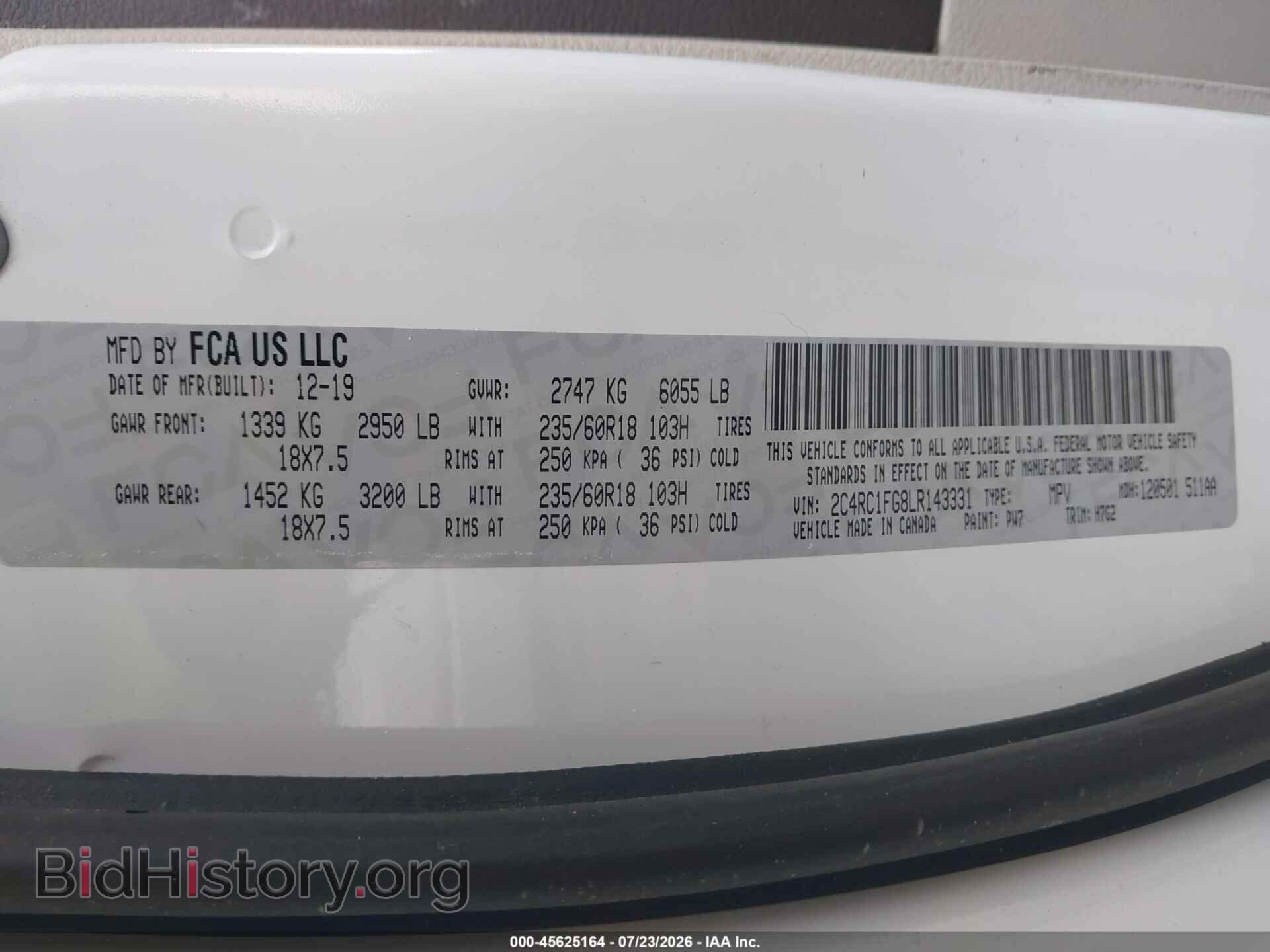 2020 CHRYSLER PACIFICA - VIN: 2C4RC1FG8LR143331 - Photo 9