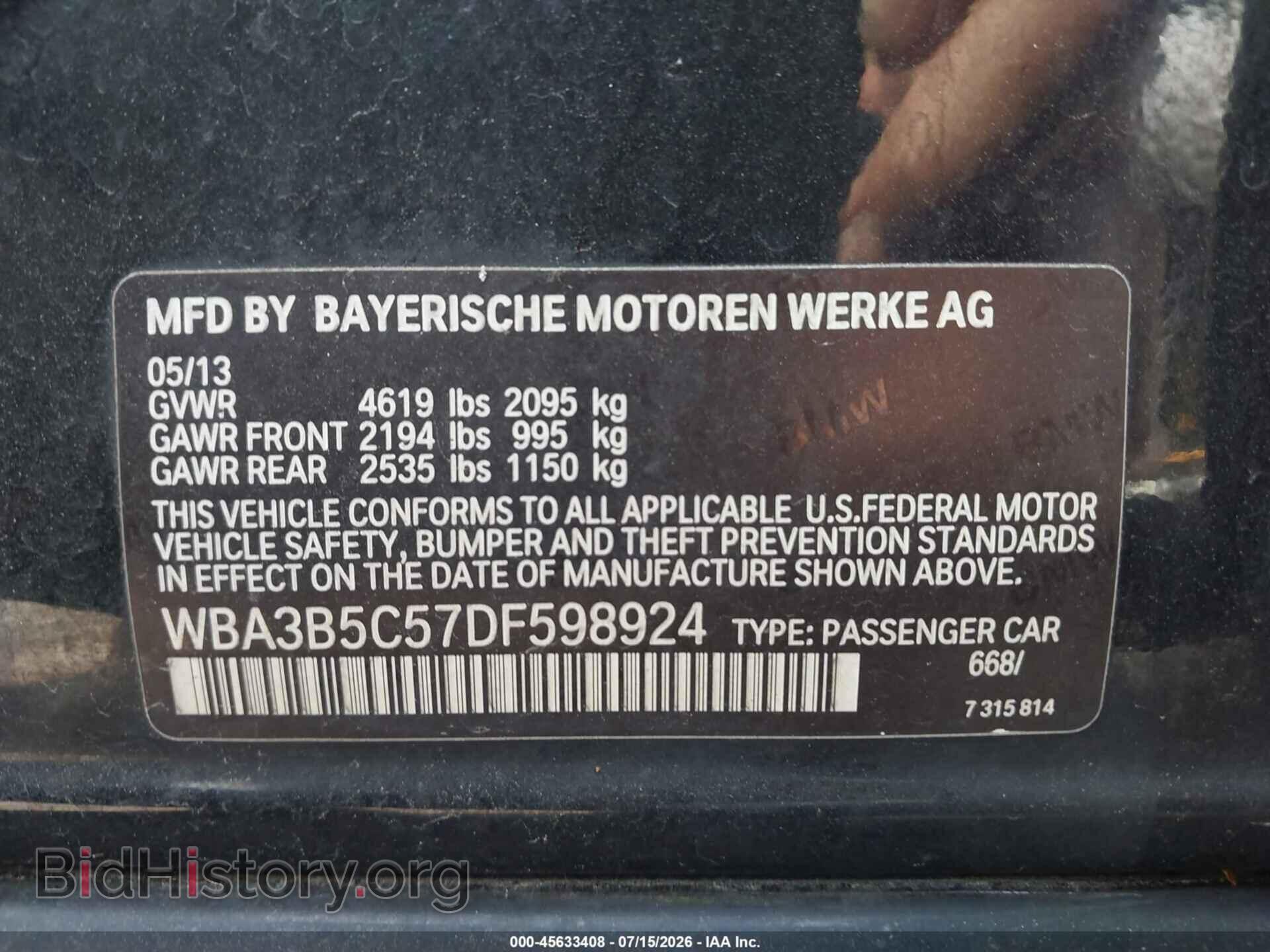 2013 BMW 328I - VIN: WBA3B5C57DF598924 - Фото 9