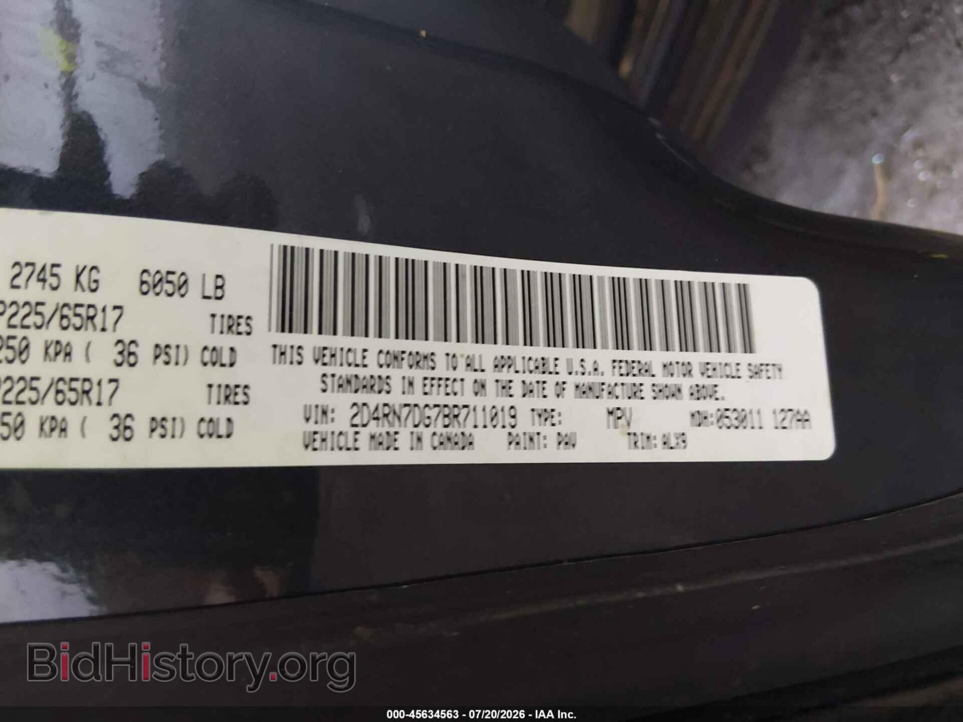 2011 DODGE GRAND CARAVAN - VIN: 2D4RN7DG7BR711019 - Photo 9