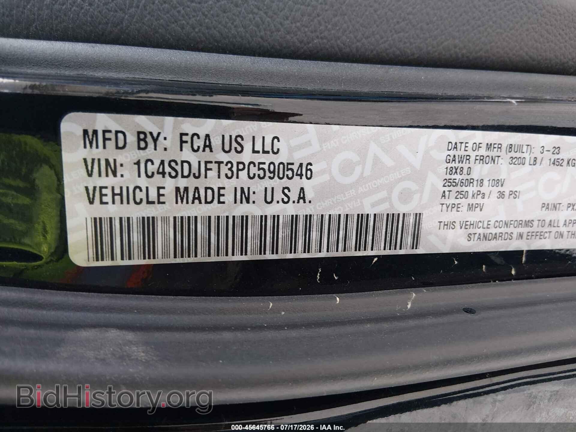 2023 DODGE DURANGO - VIN: 1C4SDJFT3PC590546 - Фото 9