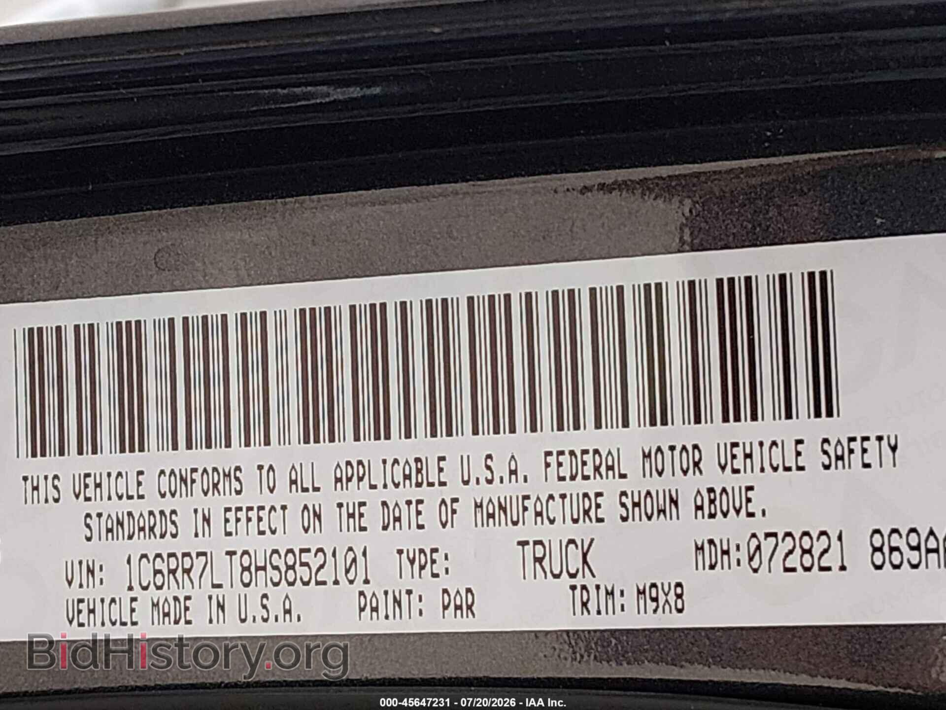 2017 RAM 1500 - VIN: 1C6RR7LT8HS852101 - Фото 9