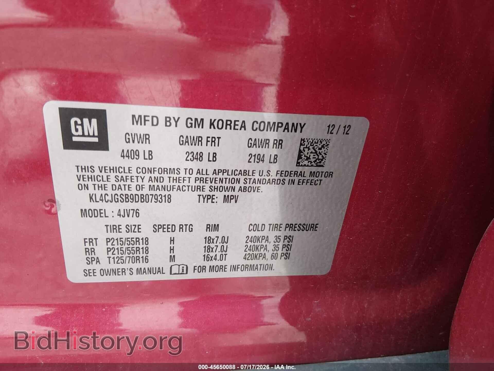 2013 BUICK ENCORE - VIN: KL4CJGSB9DB079318 - Photo 9