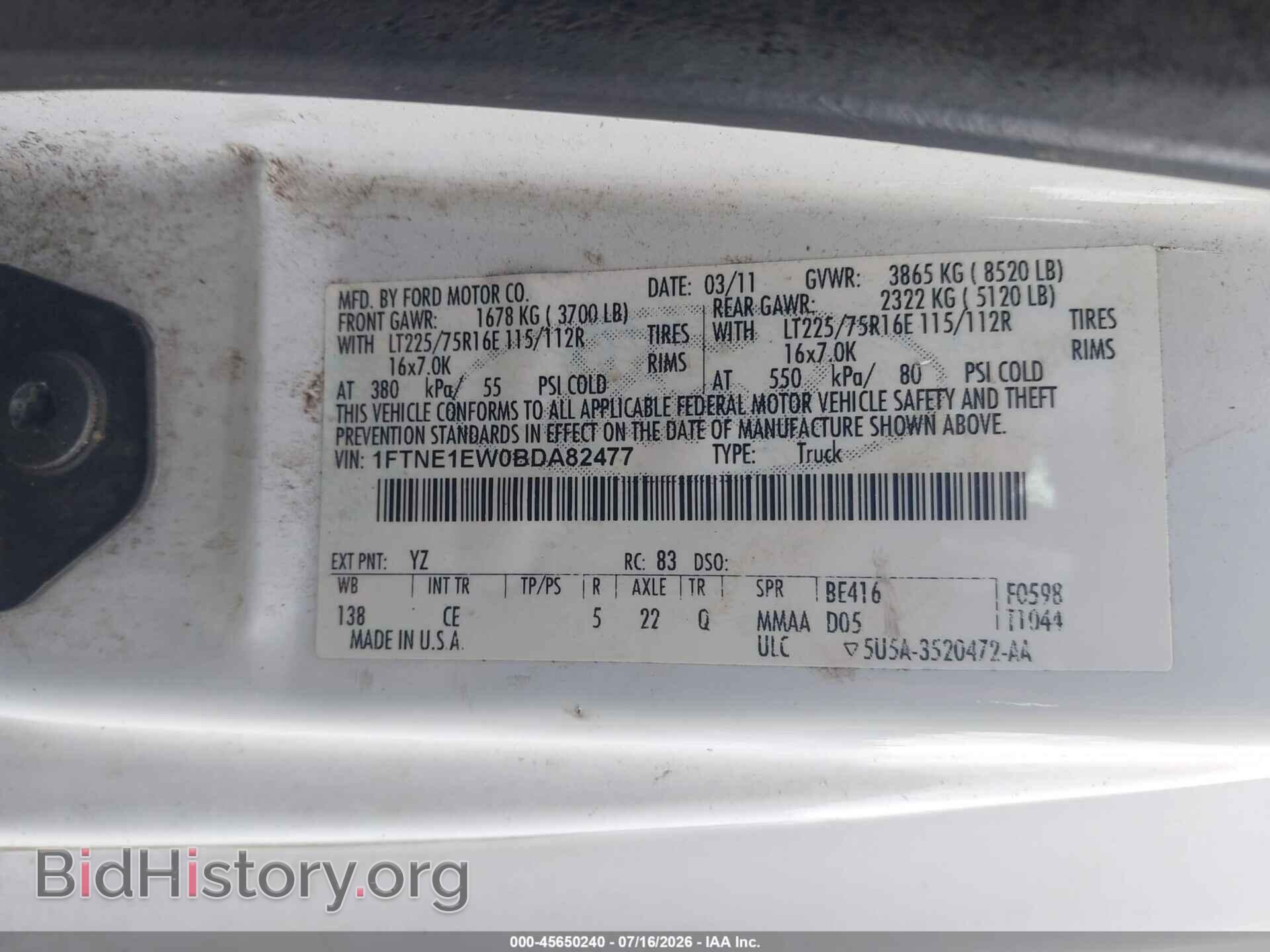2011 FORD E-150 - VIN: 1FTNE1EW0BDA82477 - Photo 9