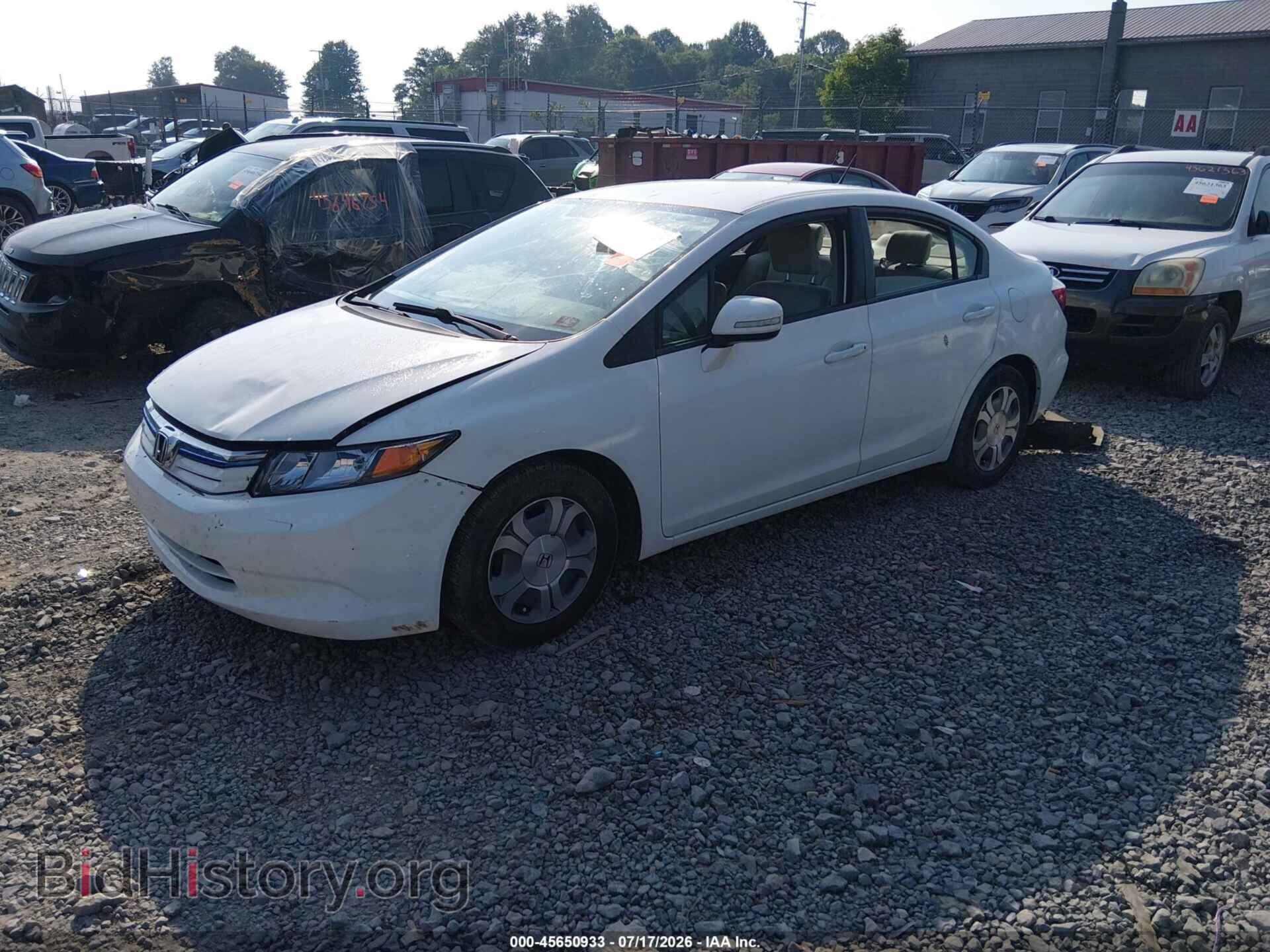 2012 HONDA CIVIC HYBRID - VIN: JHMFB4F28CS003384 - Фото 2