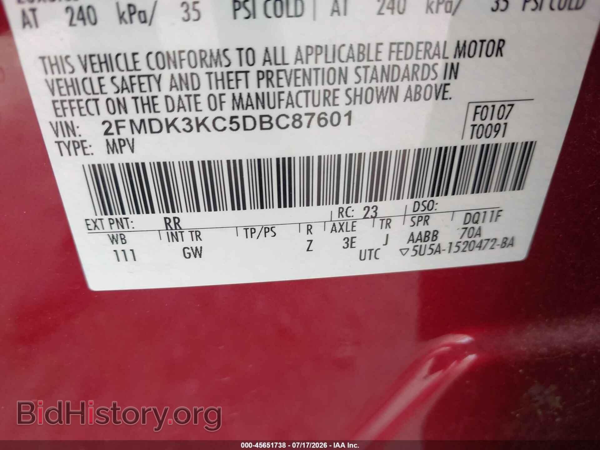 2013 FORD EDGE - VIN: 2FMDK3KC5DBC87601 - Photo 9