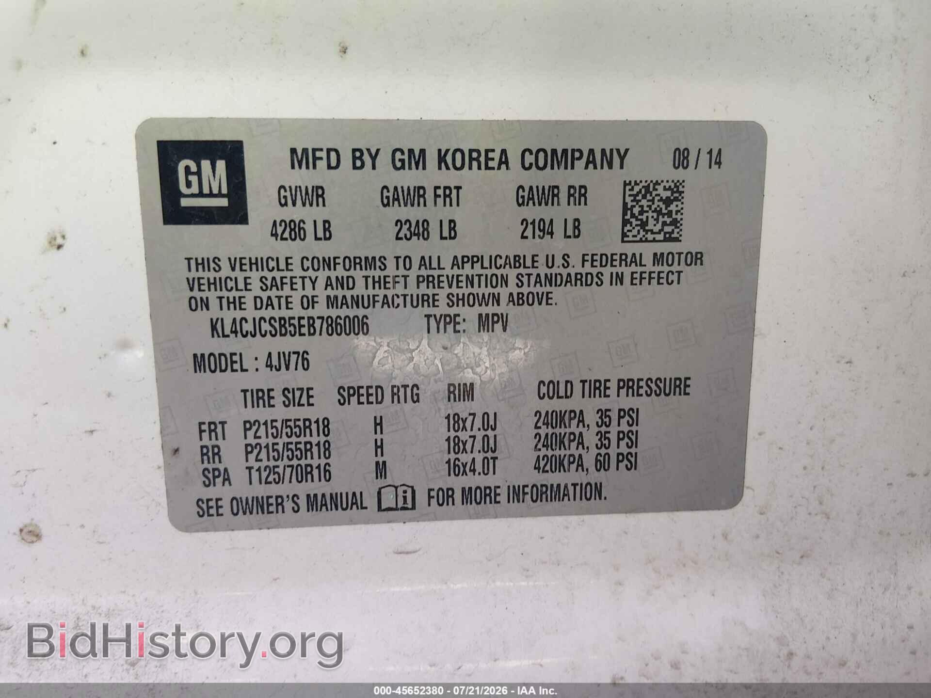 2014 BUICK ENCORE - VIN: KL4CJCSB5EB786006 - Photo 9