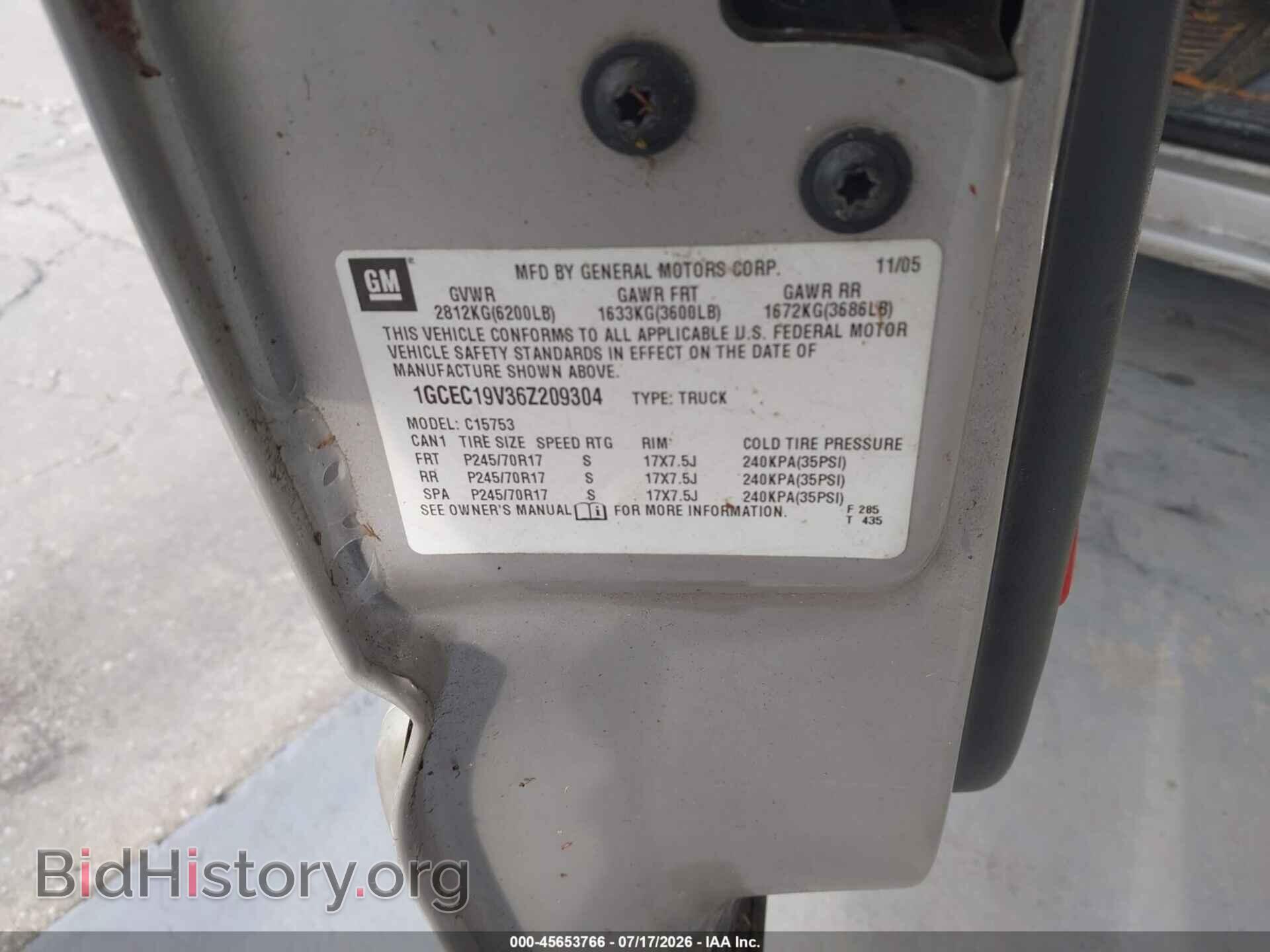 2006 CHEVROLET SILVERADO - VIN: 1GCEC19V362209304 - Фото 9