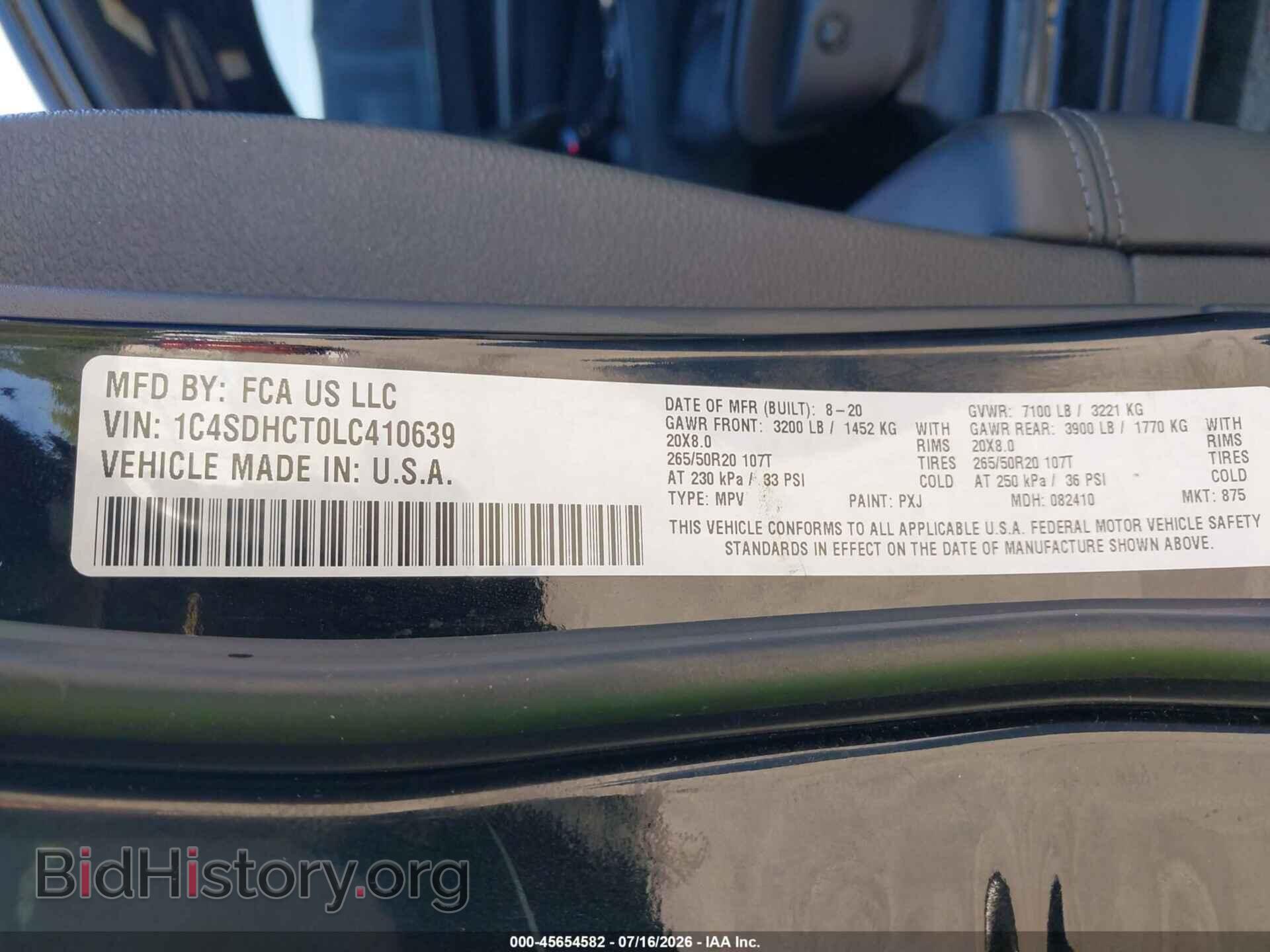 2020 DODGE DURANGO - VIN: 1C4SDHCT0LC410639 - Photo 9