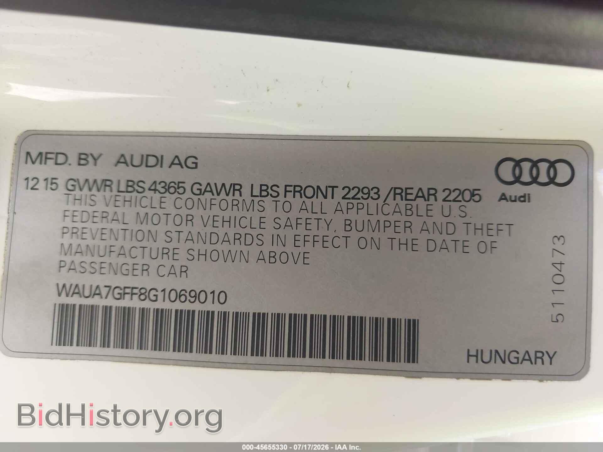 2016 AUDI A3 - VIN: WAUA7GFF8G1069010 - Photo 9