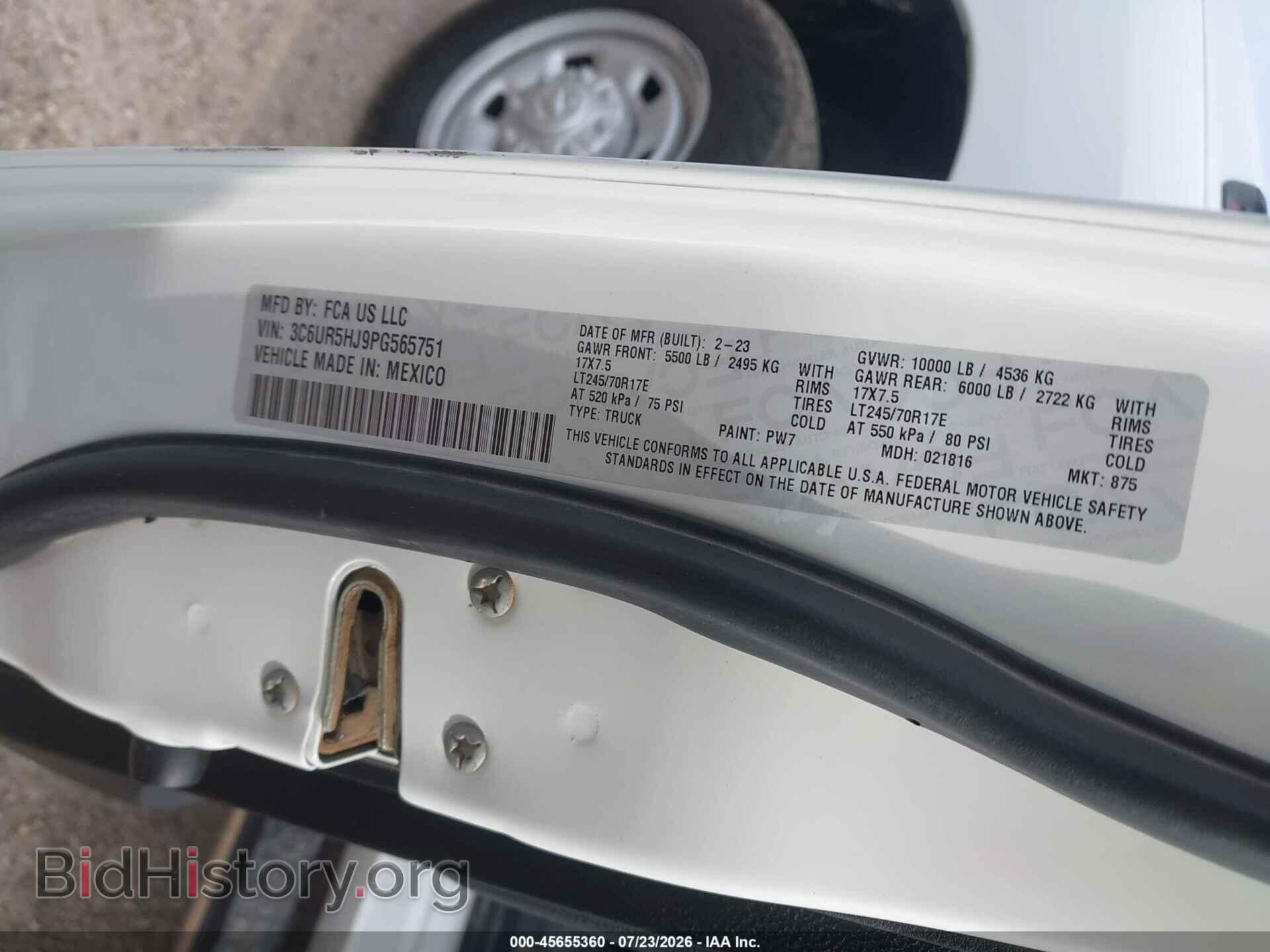 2023 RAM 2500 - VIN: 3C6UR5HJ9PG565751 - Фото 9
