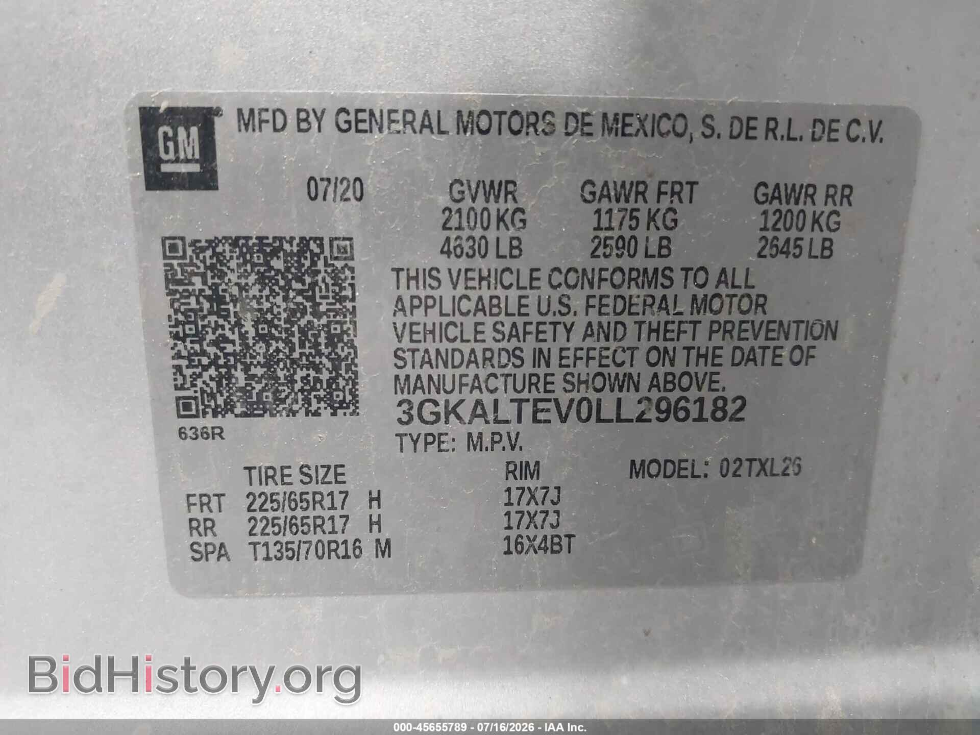2020 GMC TERRAIN - VIN: 3GKALTEV0LL296182 - Photo 9