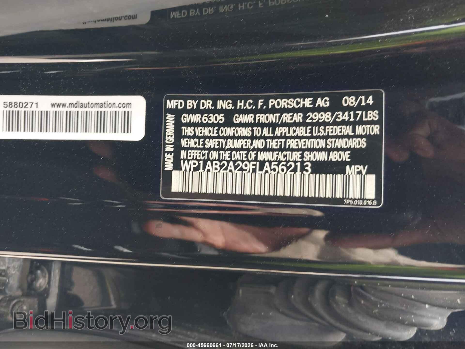 2015 PORSCHE CAYENNE - VIN: WP1AB2A29FLA56213 - Фото 9