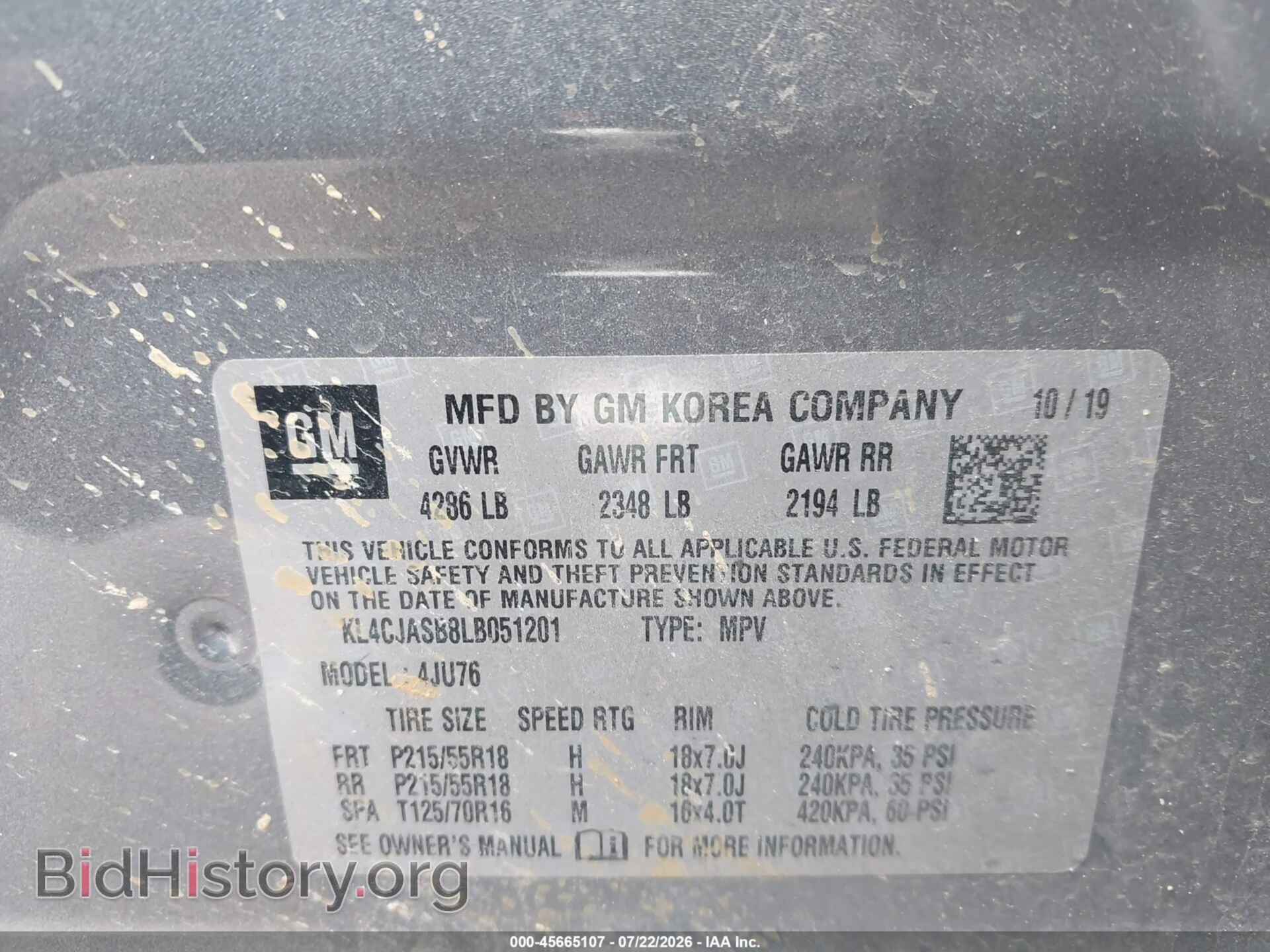 2020 BUICK ENCORE - VIN: KL4CJASB8LB051201 - Photo 9