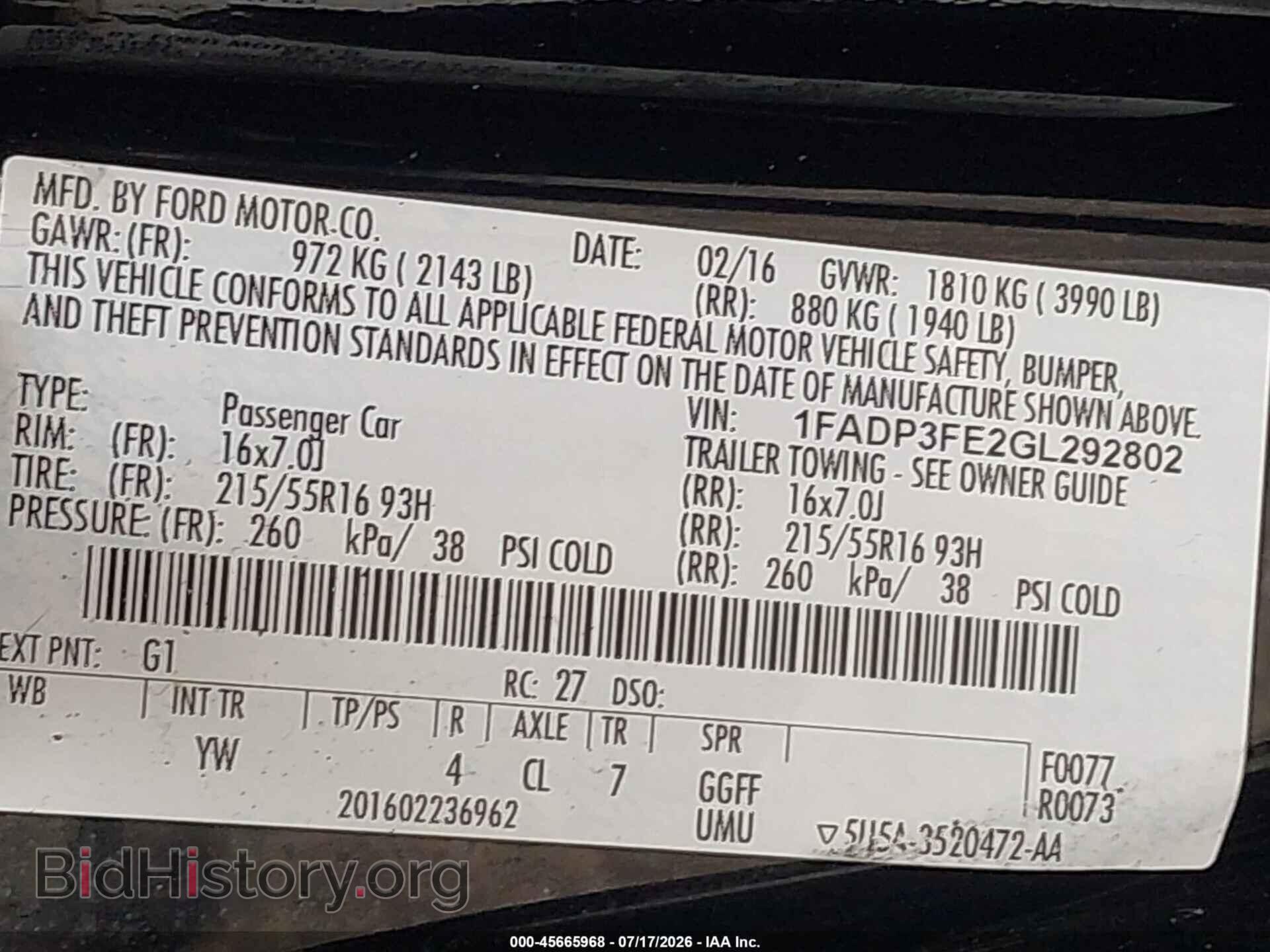 2016 FORD FOCUS - VIN: 1FADP3FE2GL292802 - Photo 9