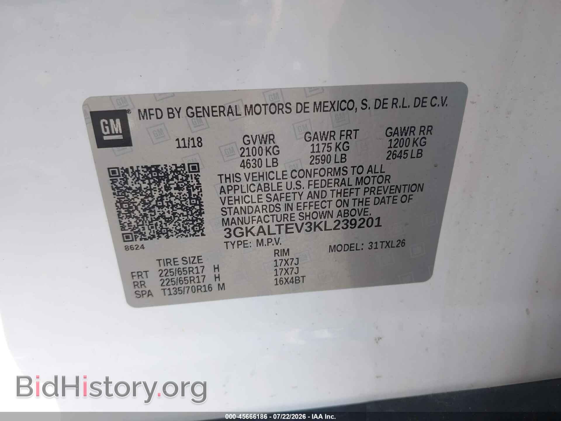 2019 GMC TERRAIN - VIN: 3GKALTEV3KL239201 - Фото 9