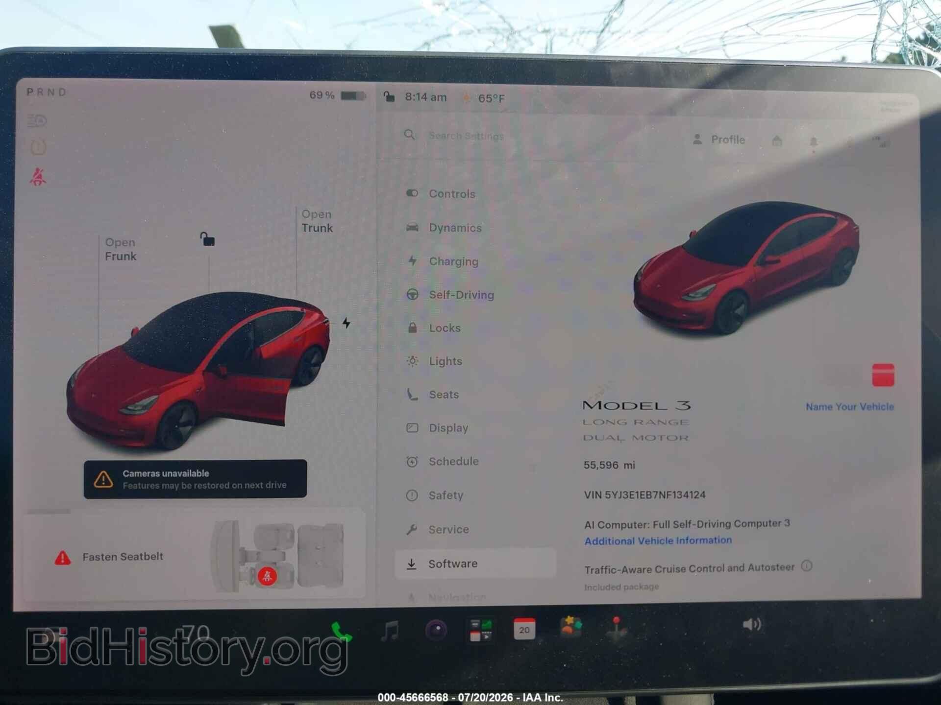 2022 TESLA MODEL 3 - VIN: 5YJ3E1EB7NF134124 - Фото 7
