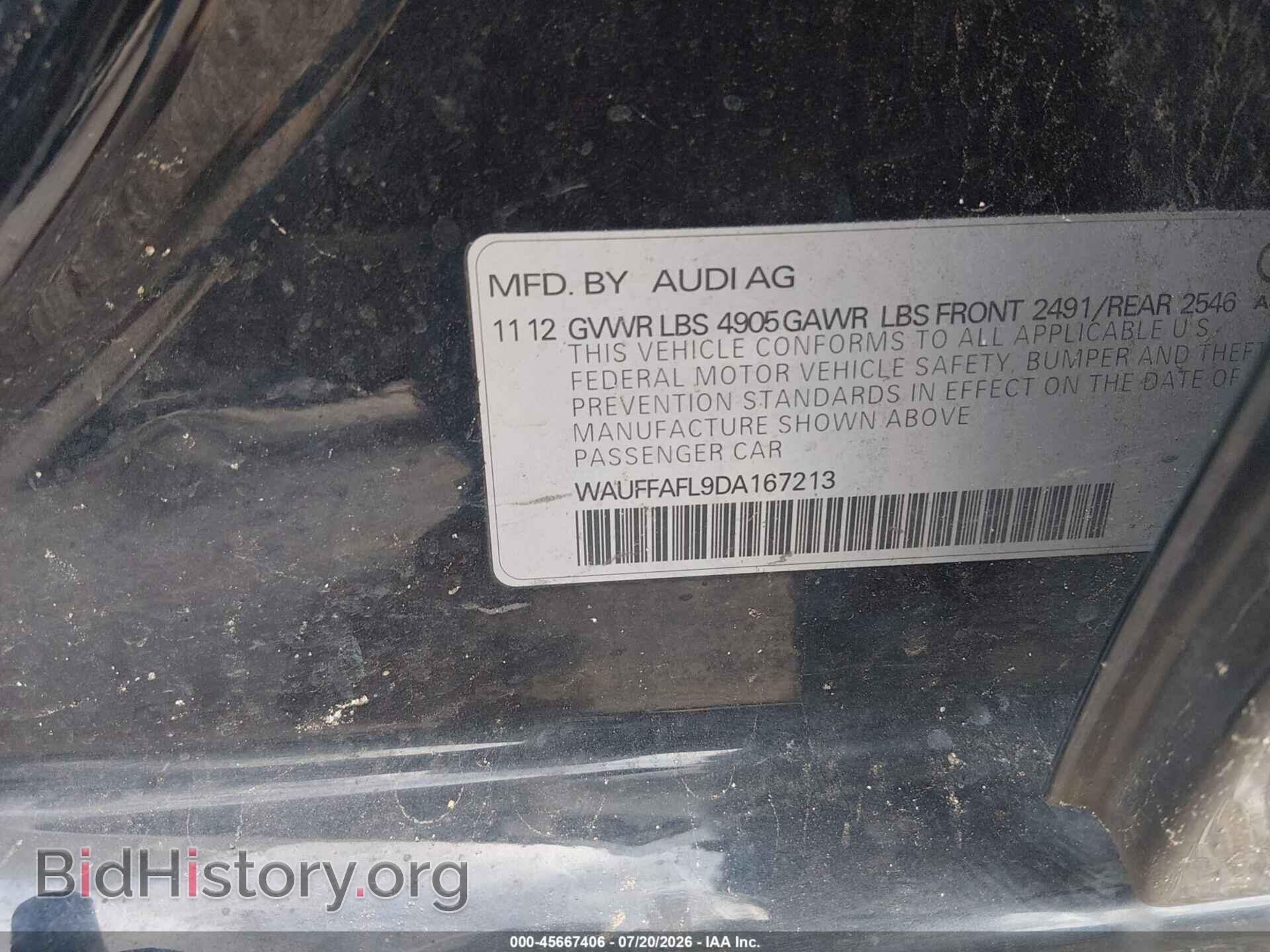 2013 AUDI A4 - VIN: WAUFFAFL9DA167213 - Photo 9