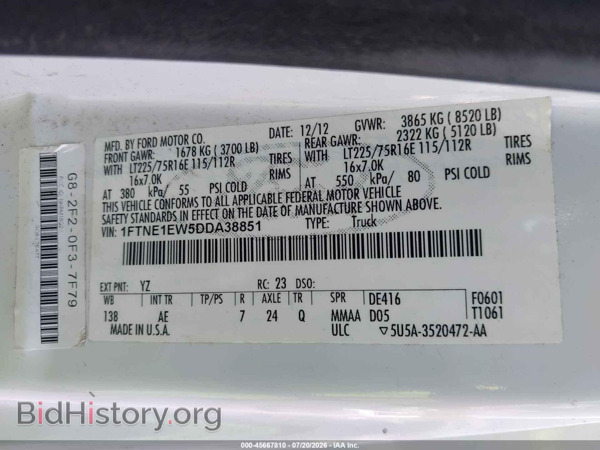 2013 FORD E-150 - VIN: 1FTNE1EW5DDA38851 - Photo 9