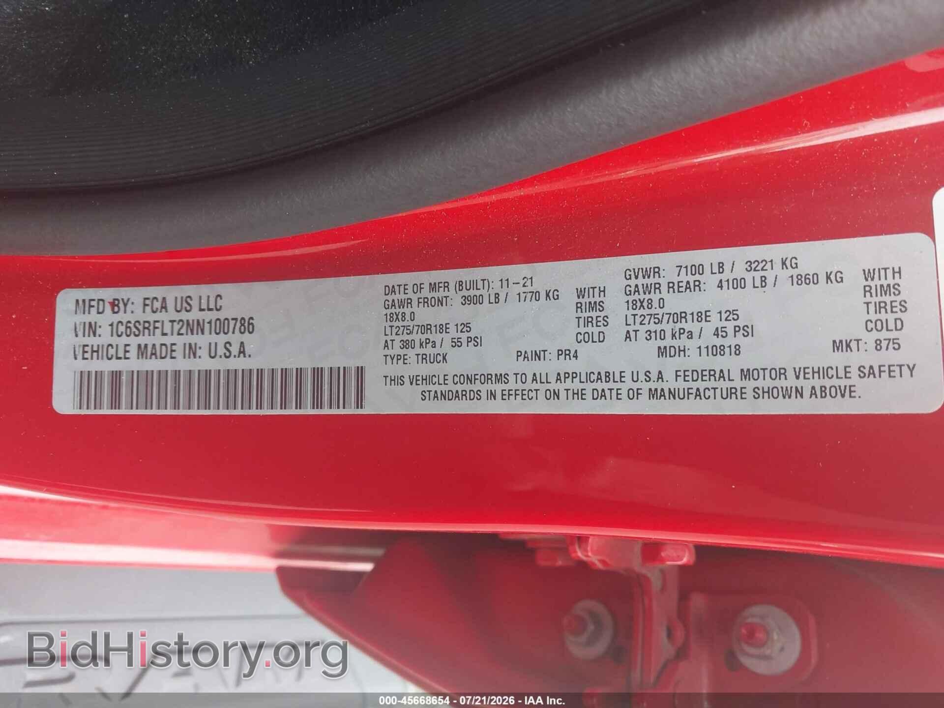 2022 RAM 1500 - VIN: 1C6SRFLT2NN100786 - Фото 9