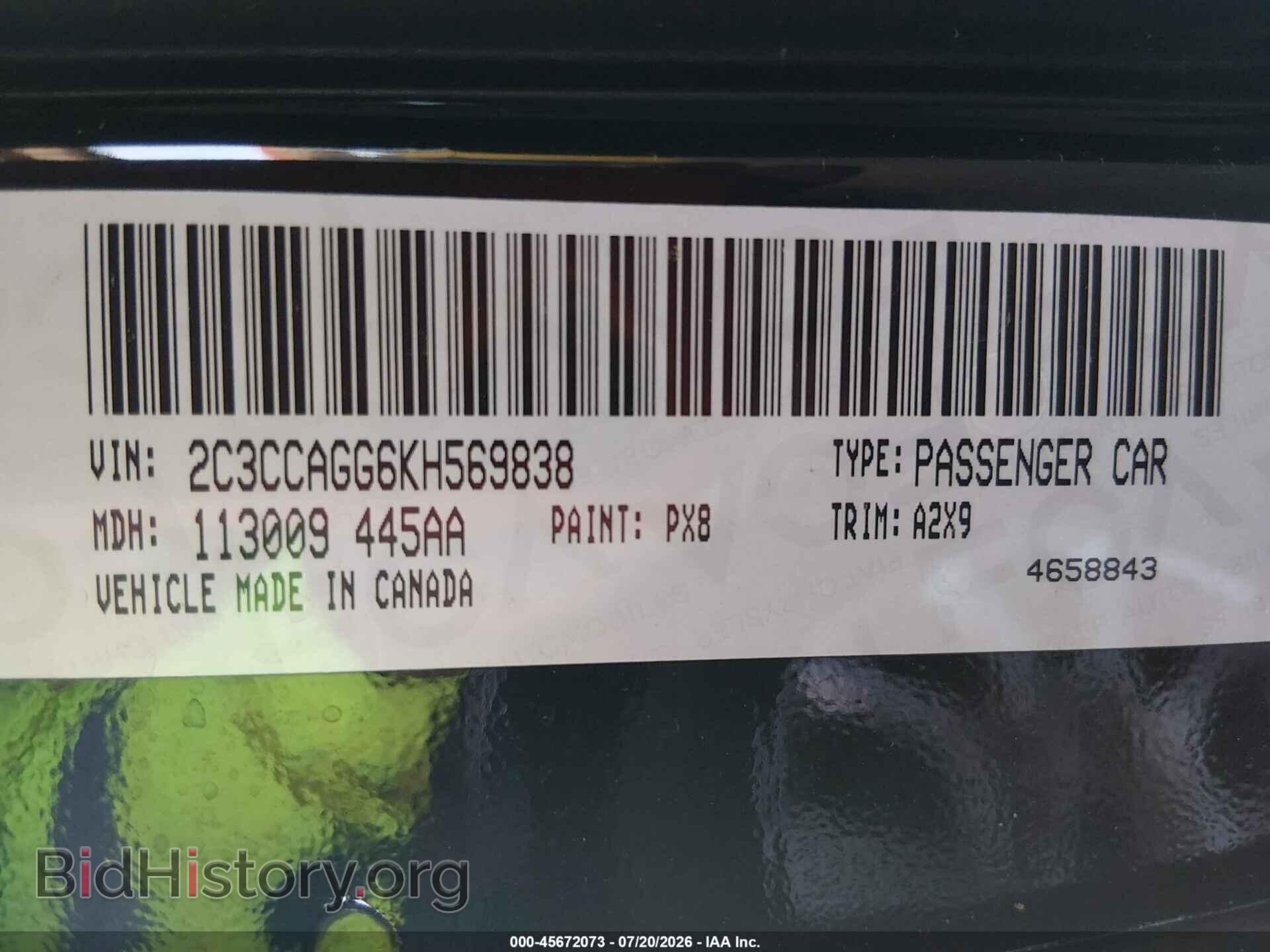 2019 CHRYSLER 300 - VIN: 2C3CCAGG6KH569838 - Photo 9