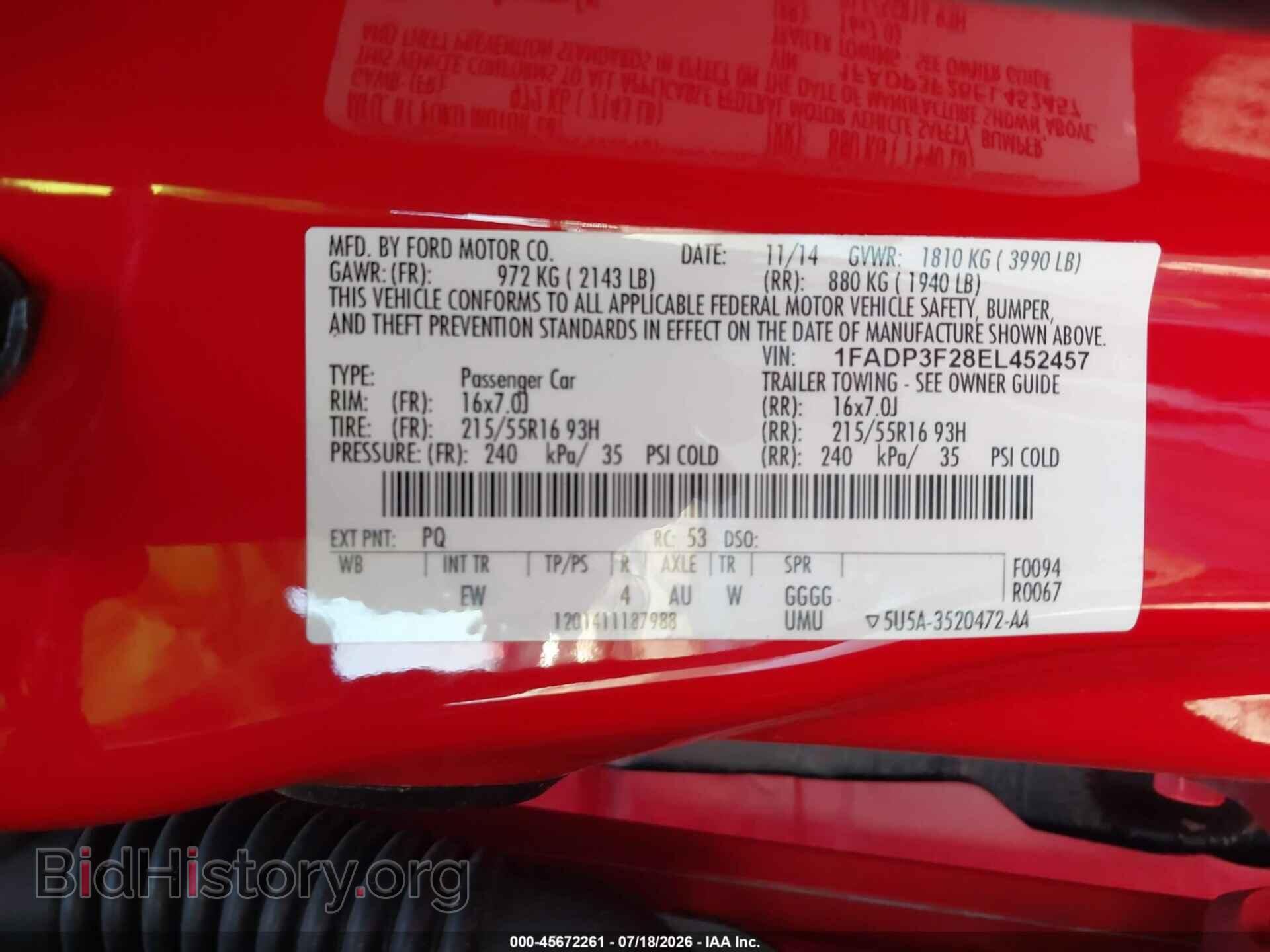 2014 FORD FOCUS - VIN: 1FADP3F28EL452457 - Photo 9